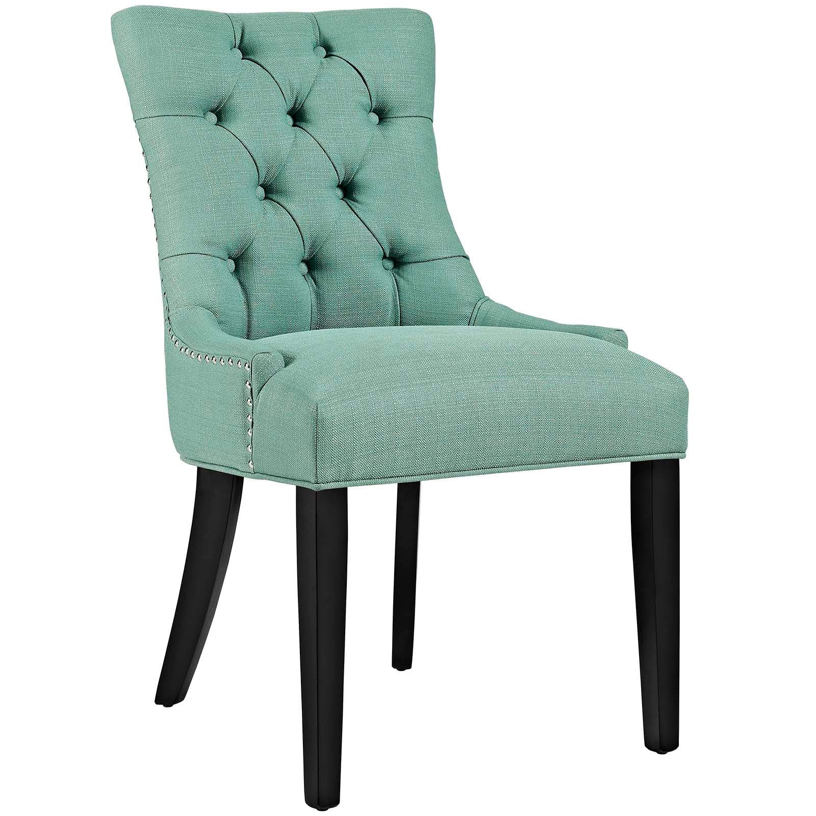 Tufted Fabric Dining Chair with Nailhead Trim - Image 17