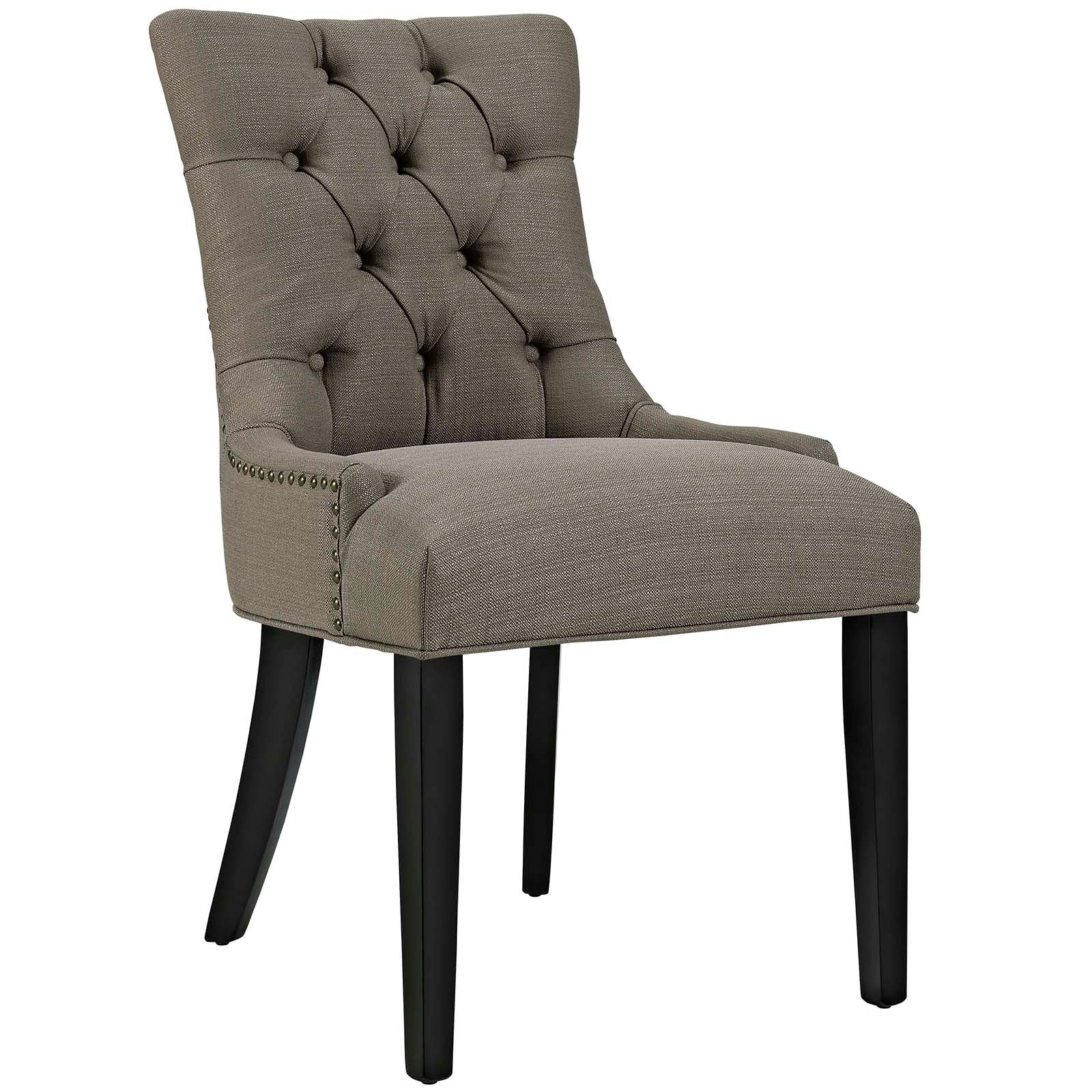 Tufted Fabric Dining Chair with Nailhead Trim - Image 9