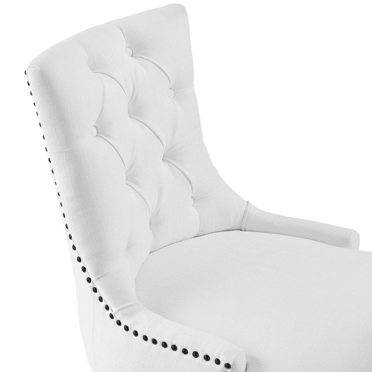 Tufted Fabric Office Chair with Padded Seat and Back – Swivel Design, Upholstered - Image 8