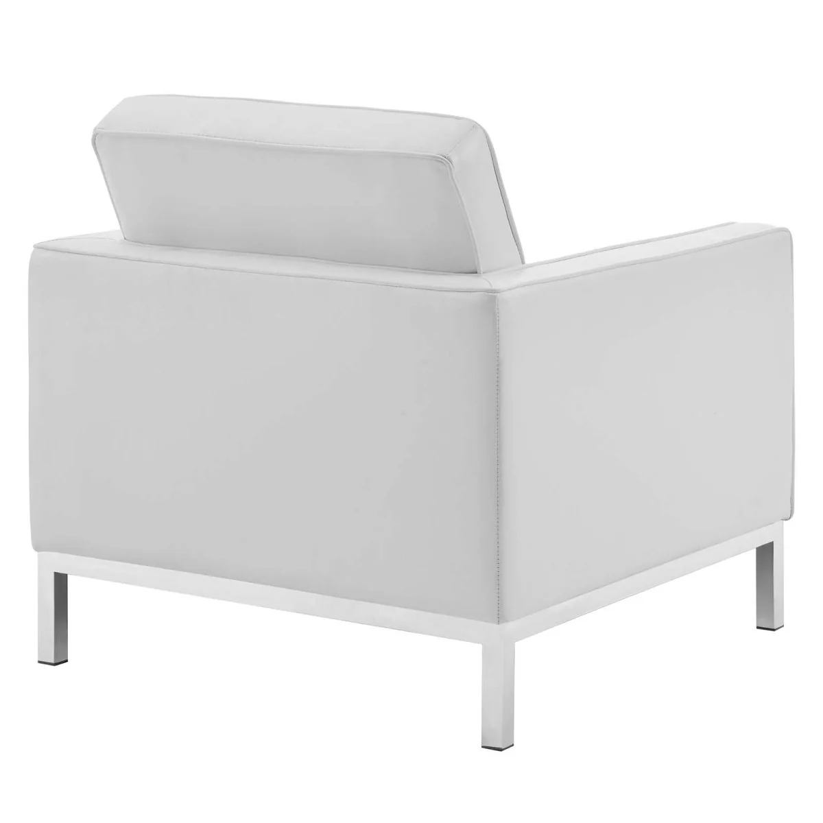 Tufted Faux Leather Loveseat and Armchair 2-Piece Set - Image 11