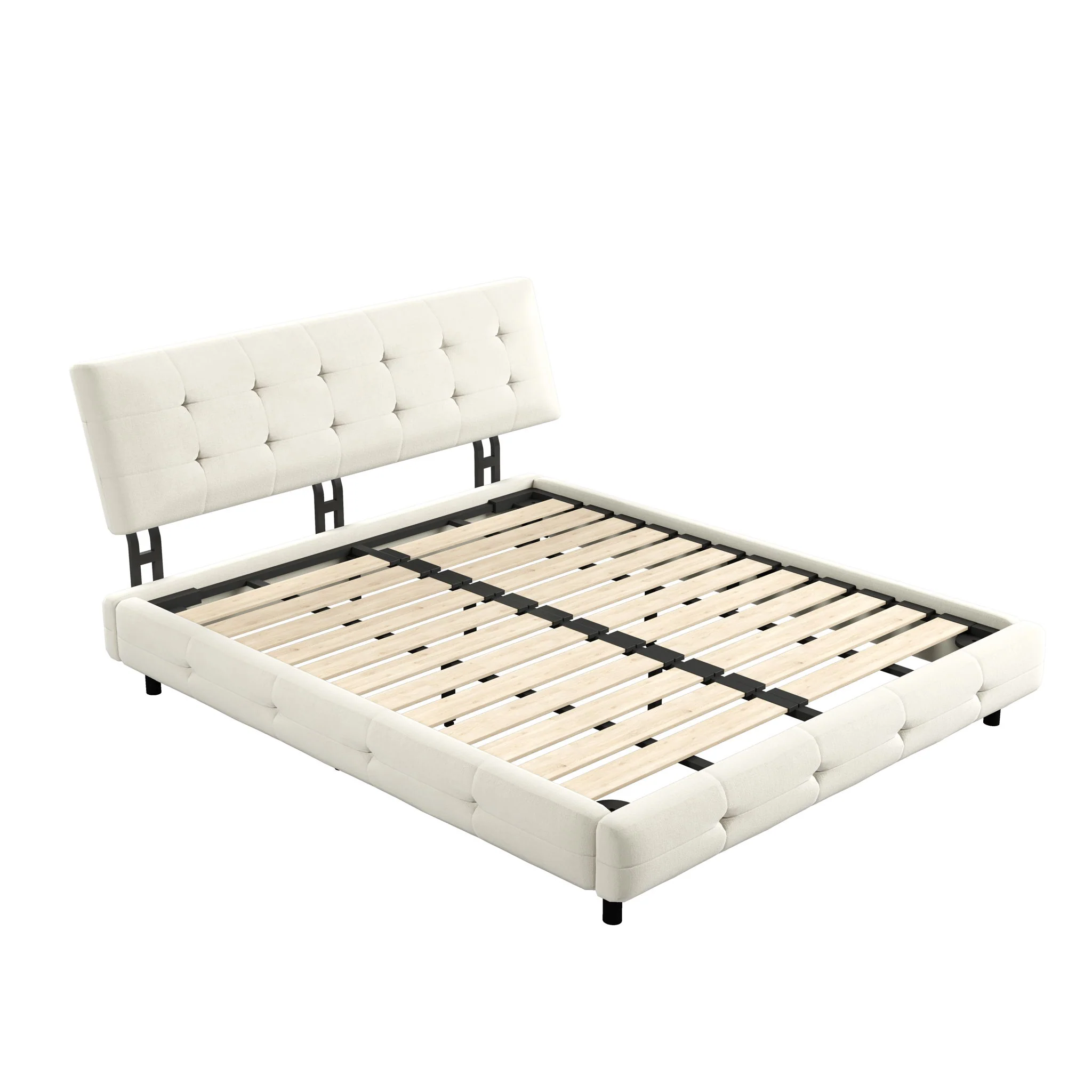 Tufted Headboard With Extra-Large Ultra-Soft Cloud Pillow Design - Image 2