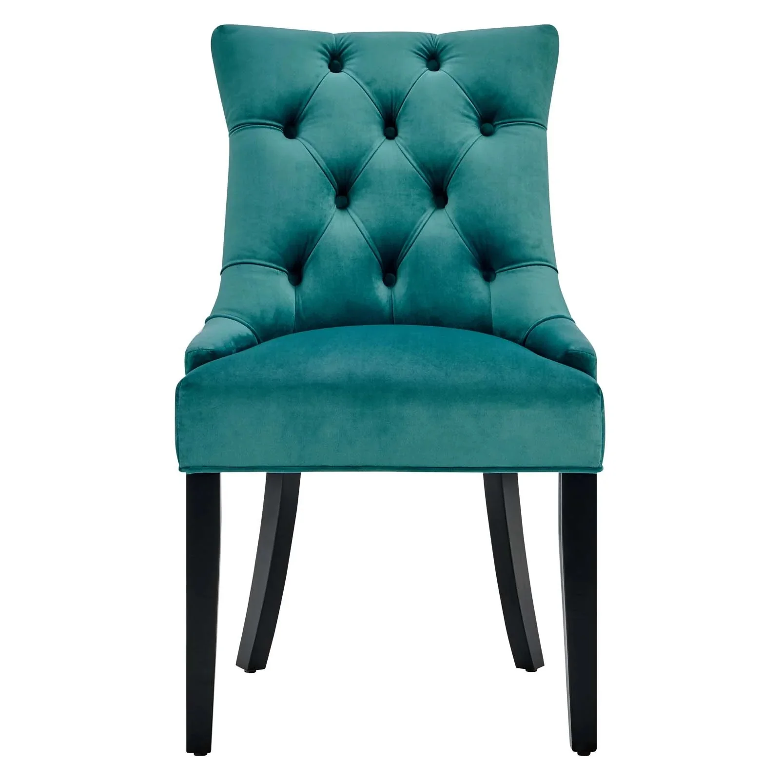 Tufted Performance Velvet Dining Side Chair Set with Nailhead Trim – Set of 2 - Image 2
