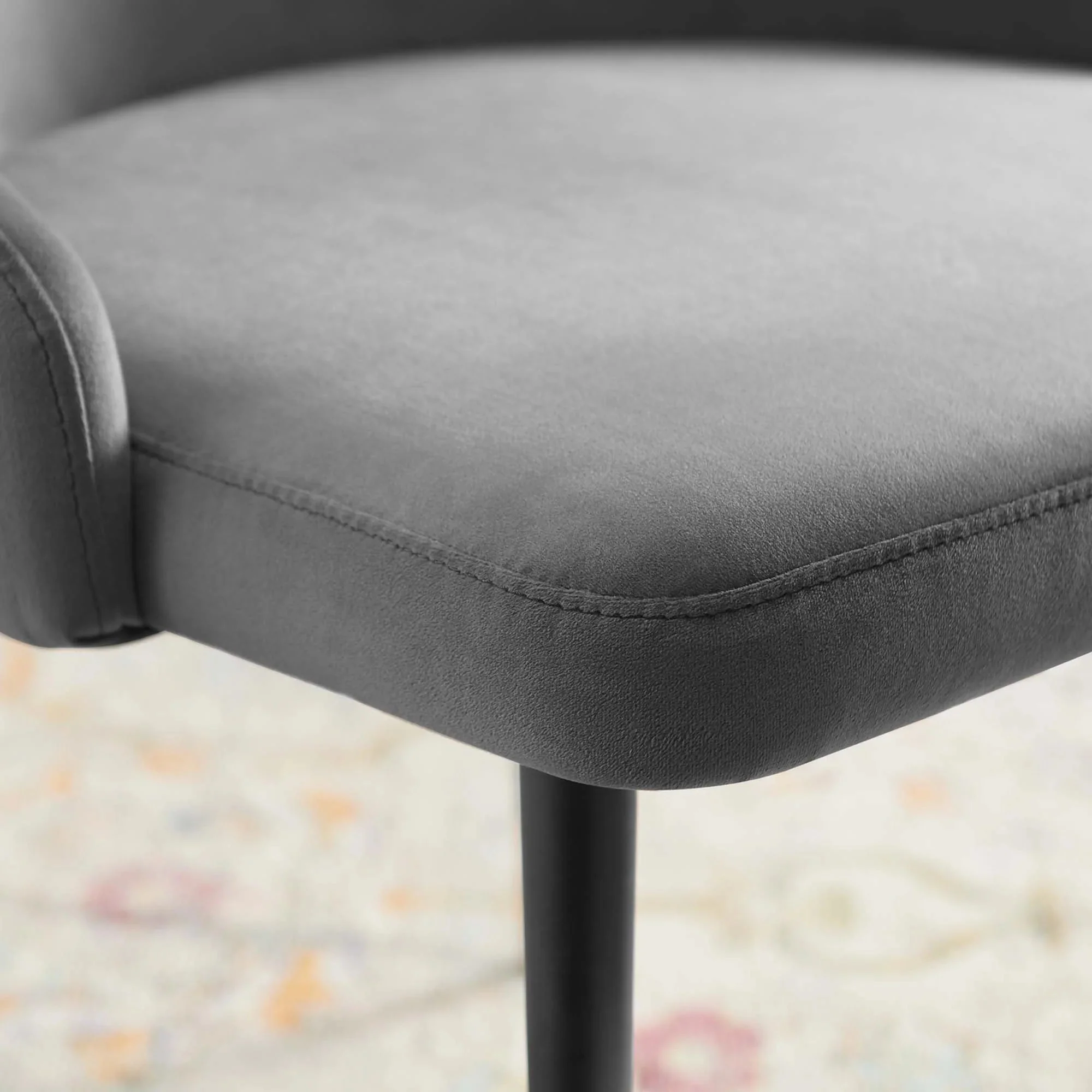 Tufted Performance Velvet Dining Side Chair with Tapered Legs - Image 31
