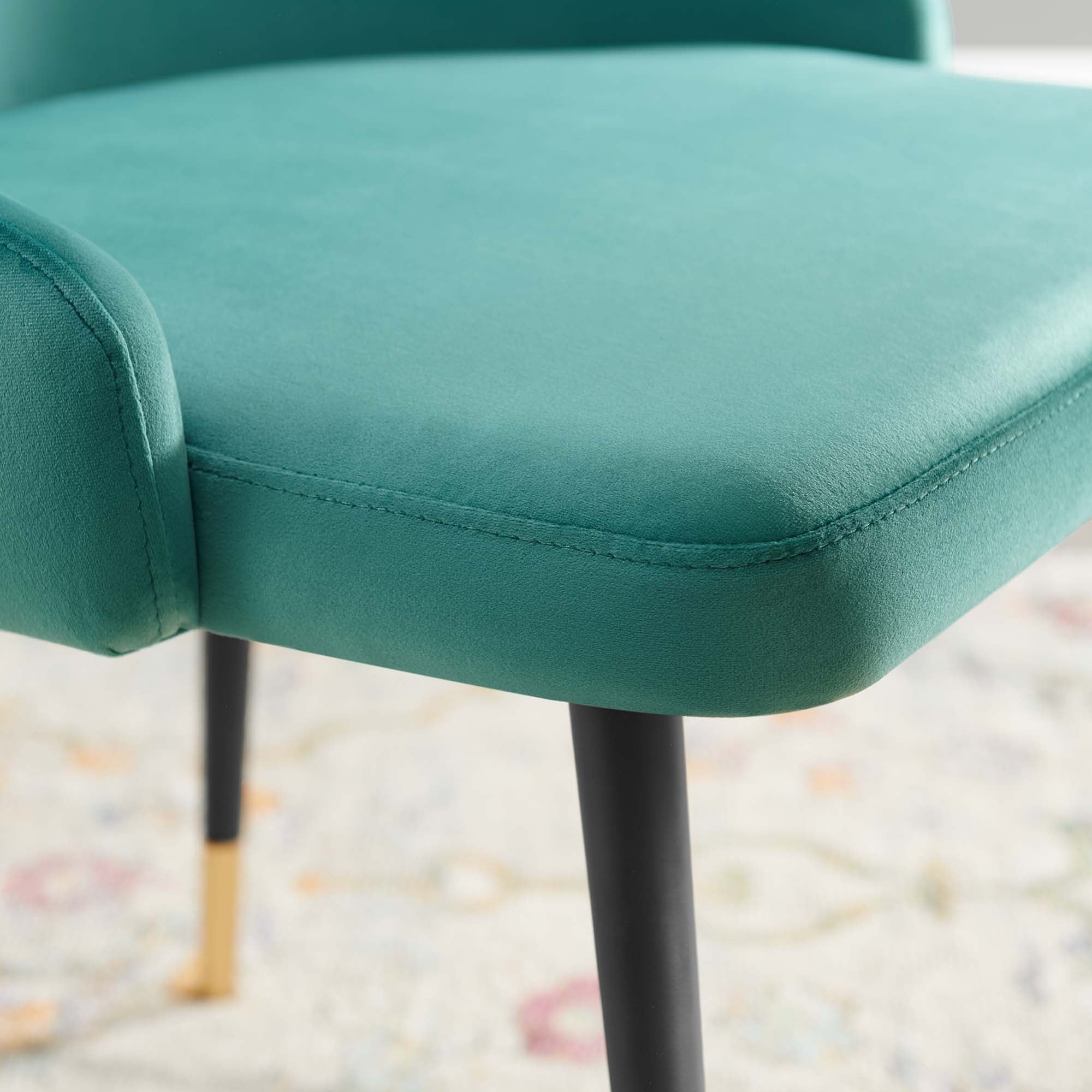 Tufted Performance Velvet Dining Side Chair with Tapered Legs - Image 80