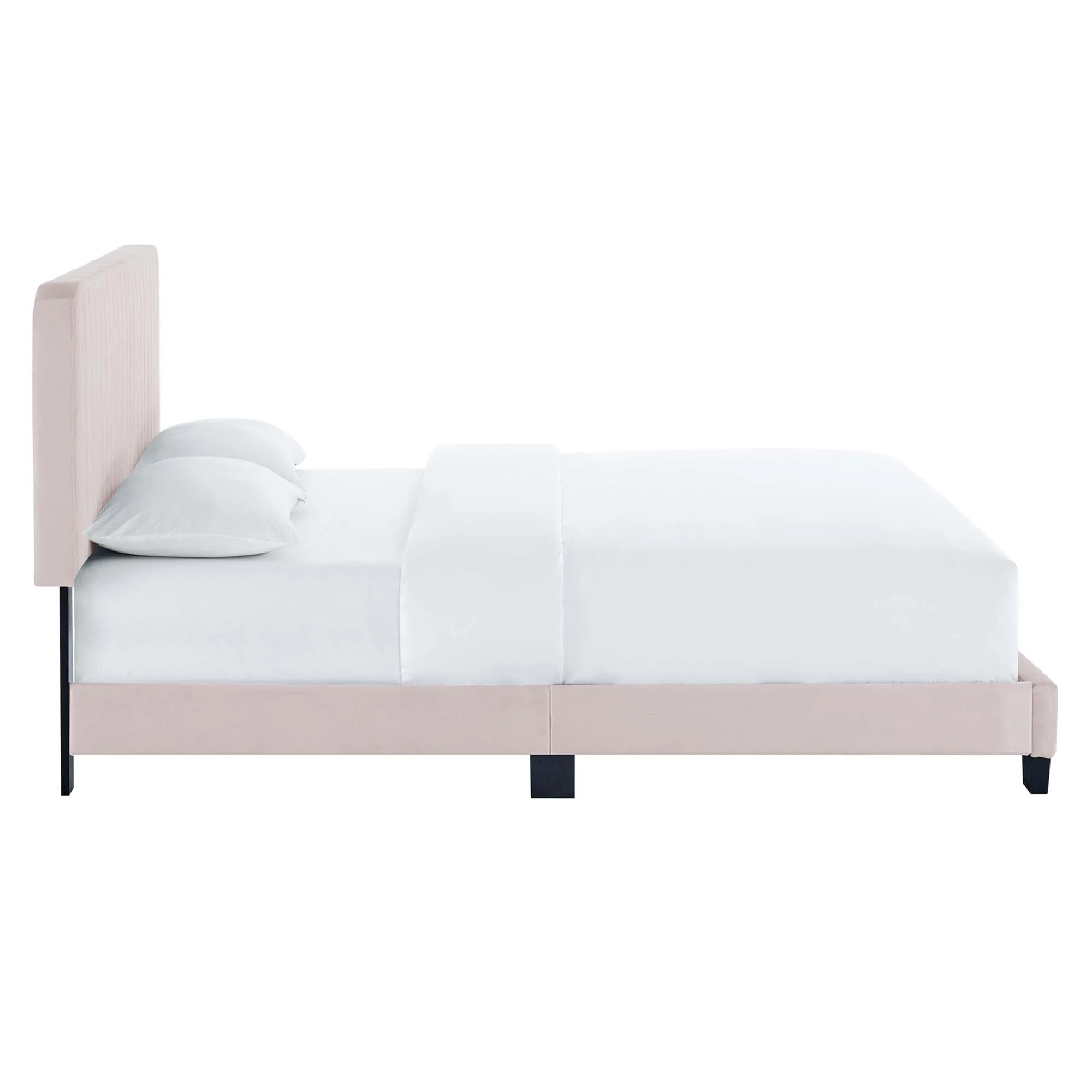 Tufted Performance Velvet Platform Bed - Image 102