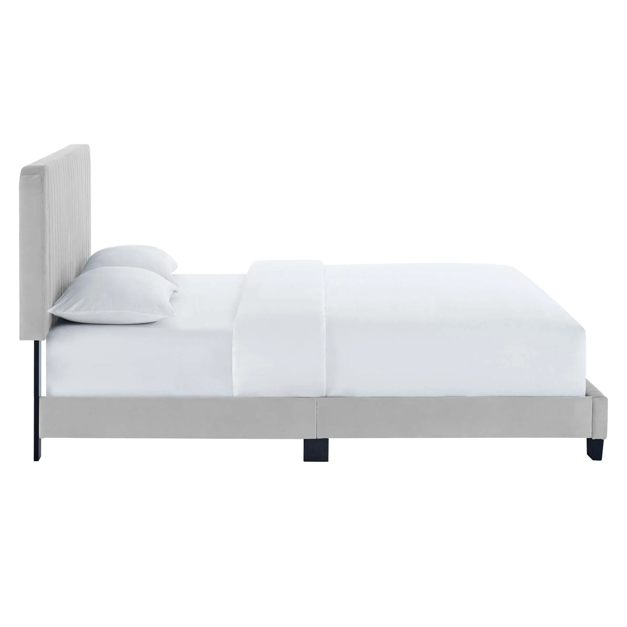 Tufted Performance Velvet Platform Bed - Image 72