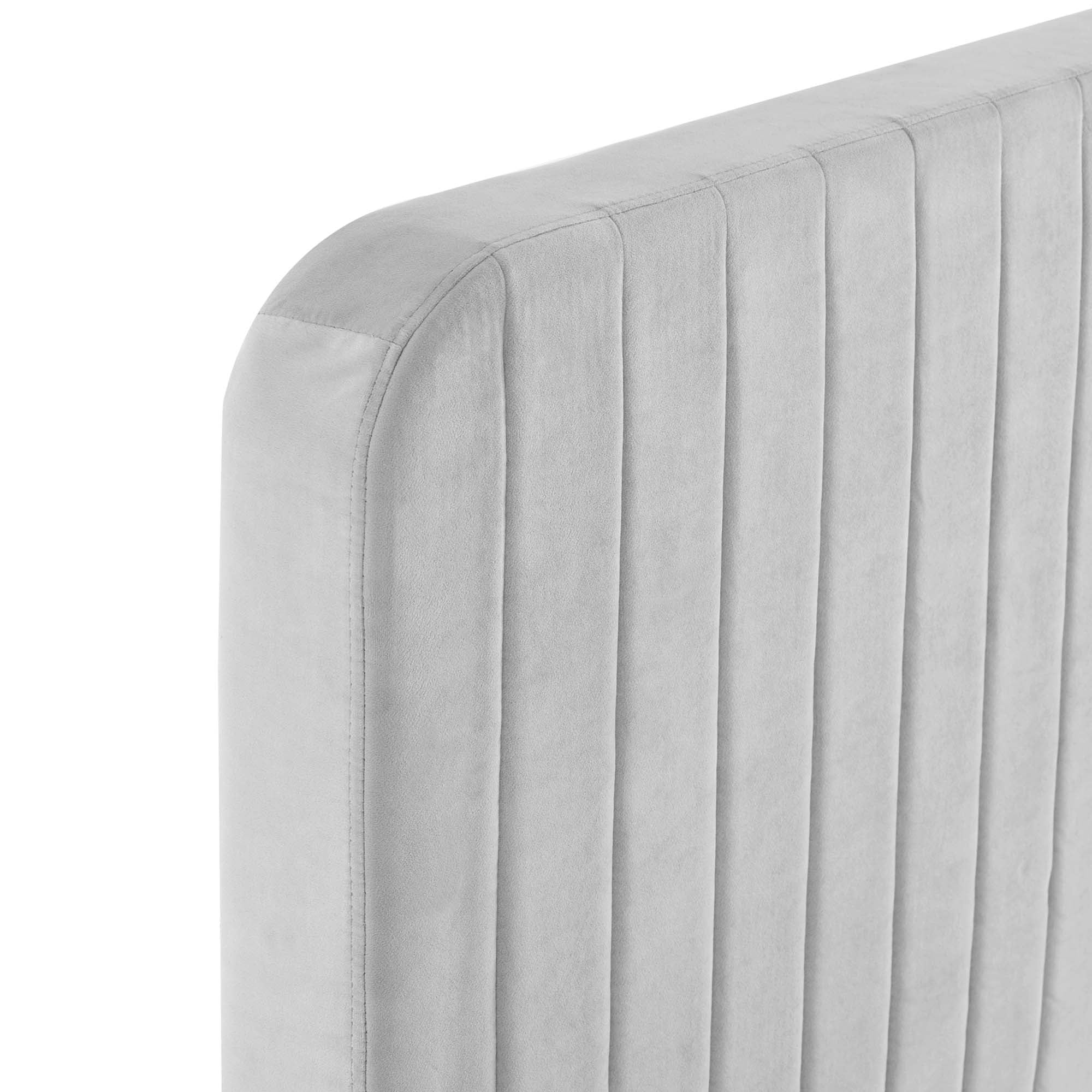 Tufted Performance Velvet Platform Bed - Image 74