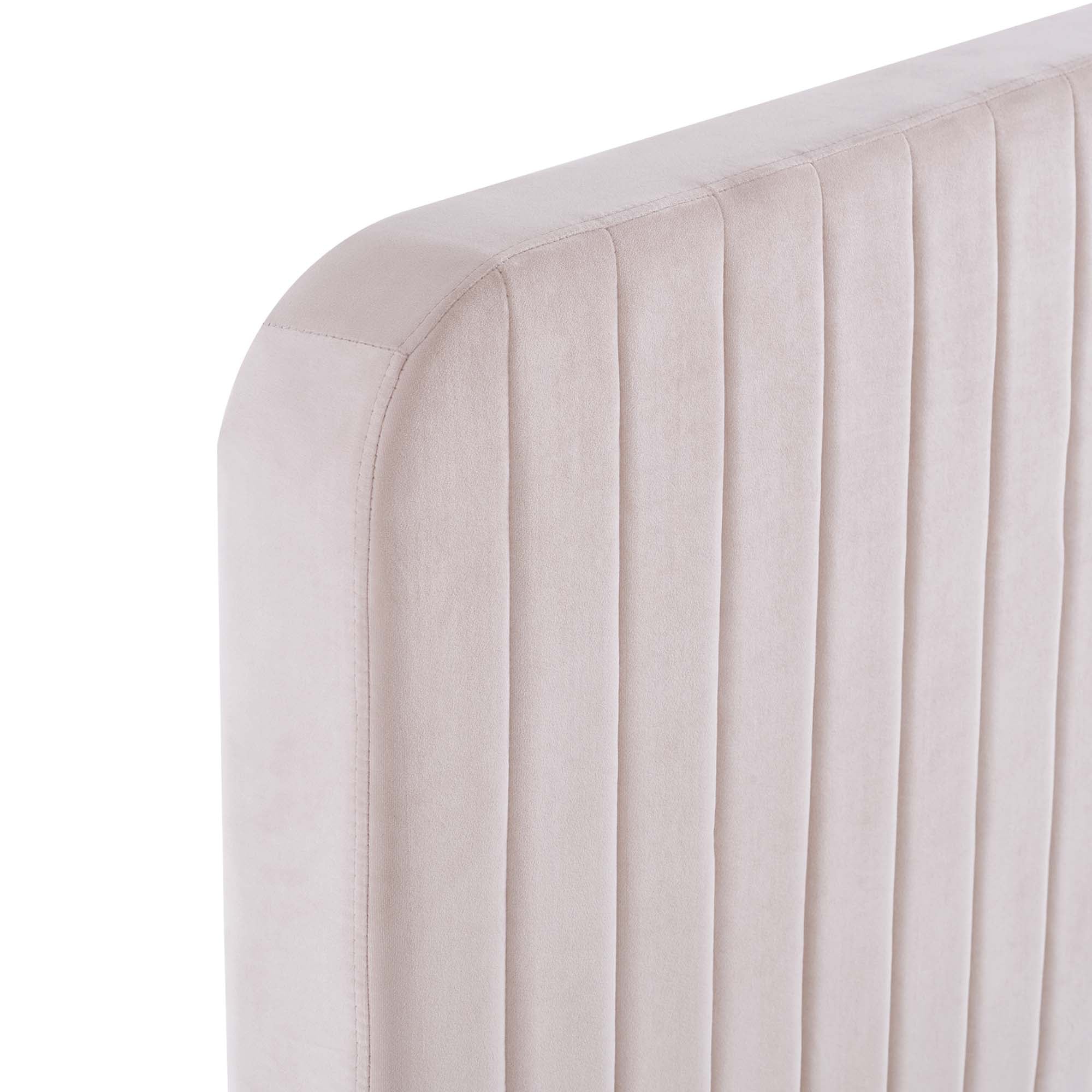 Tufted Performance Velvet Platform Bed - Image 79