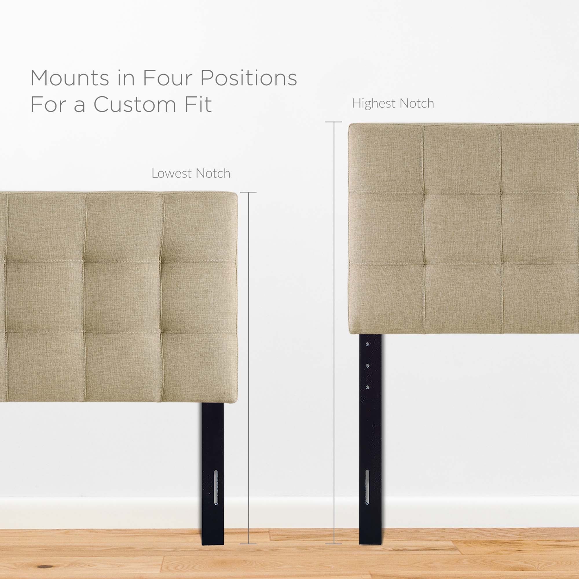 Tufted Upholstered Fabric Headboard - Image 30
