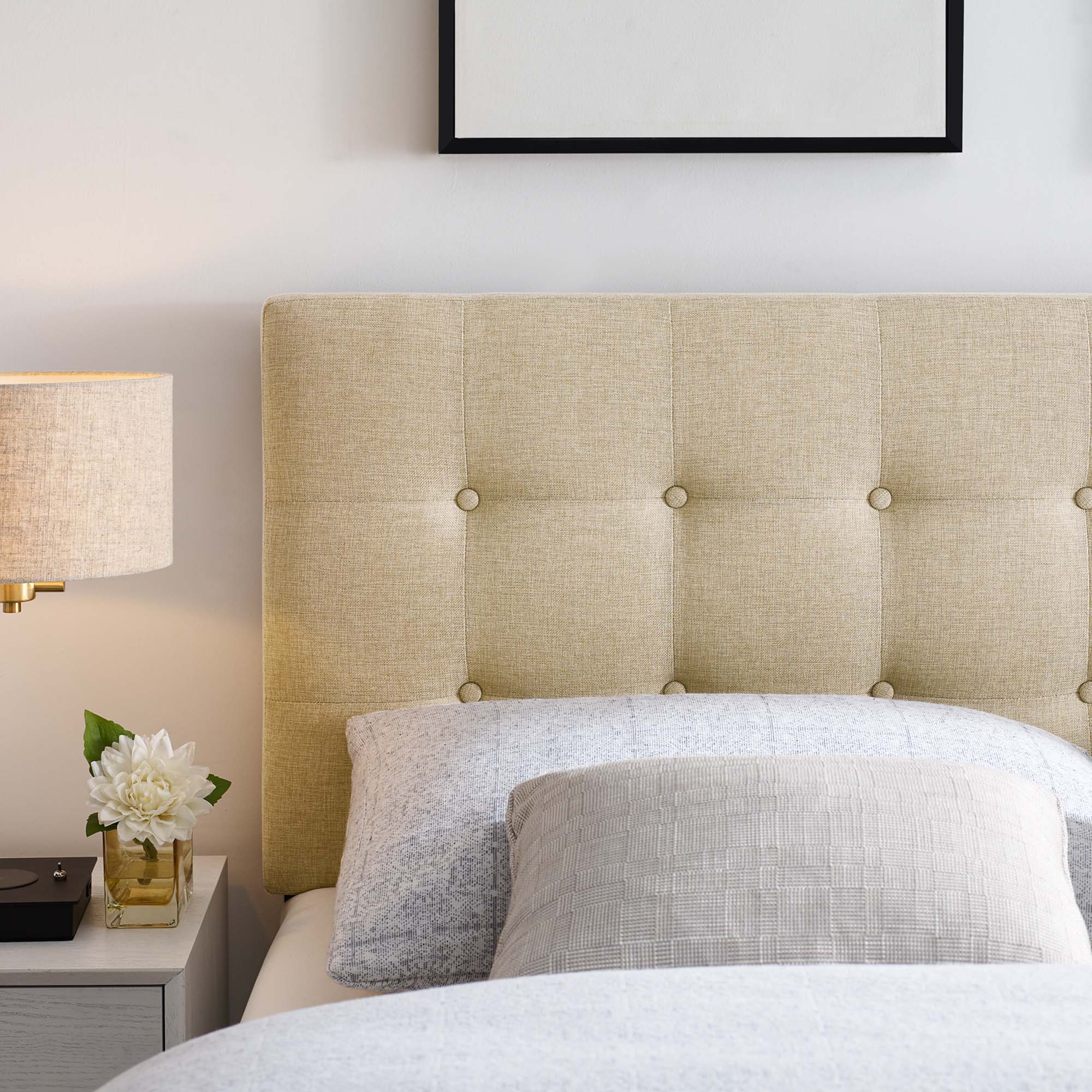 Tufted Upholstered Fabric Headboard - Image 69