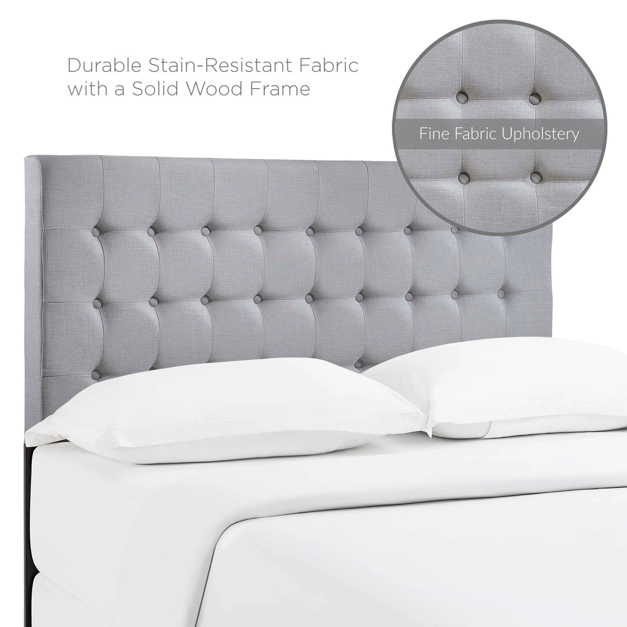 Tufted Upholstered Headboard with Deep Button Detailing - Image 2