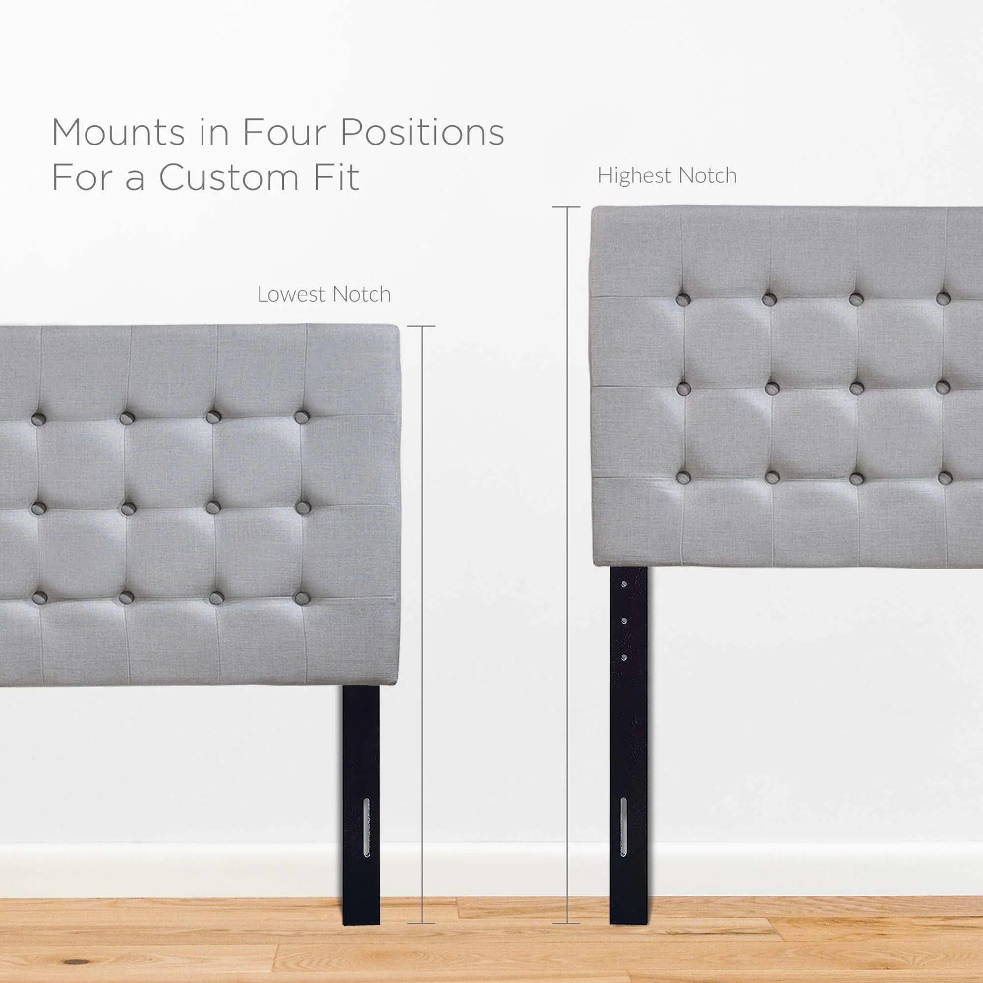 Tufted Upholstered Headboard with Deep Button Detailing - Image 3