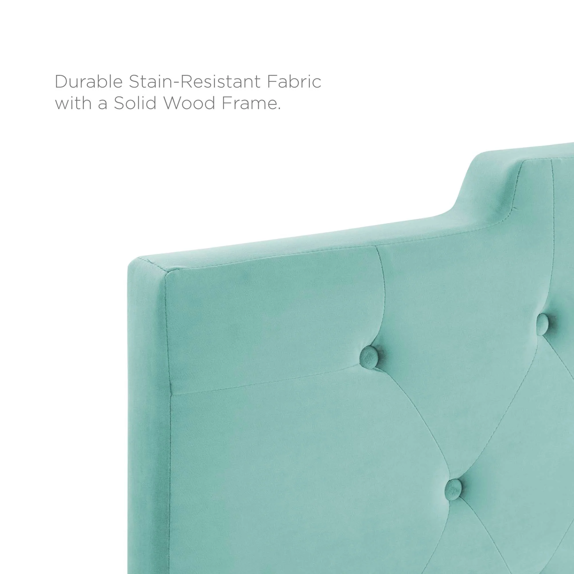 Tufted Upholstered Headboard with Diamond Button Detail - Image 12