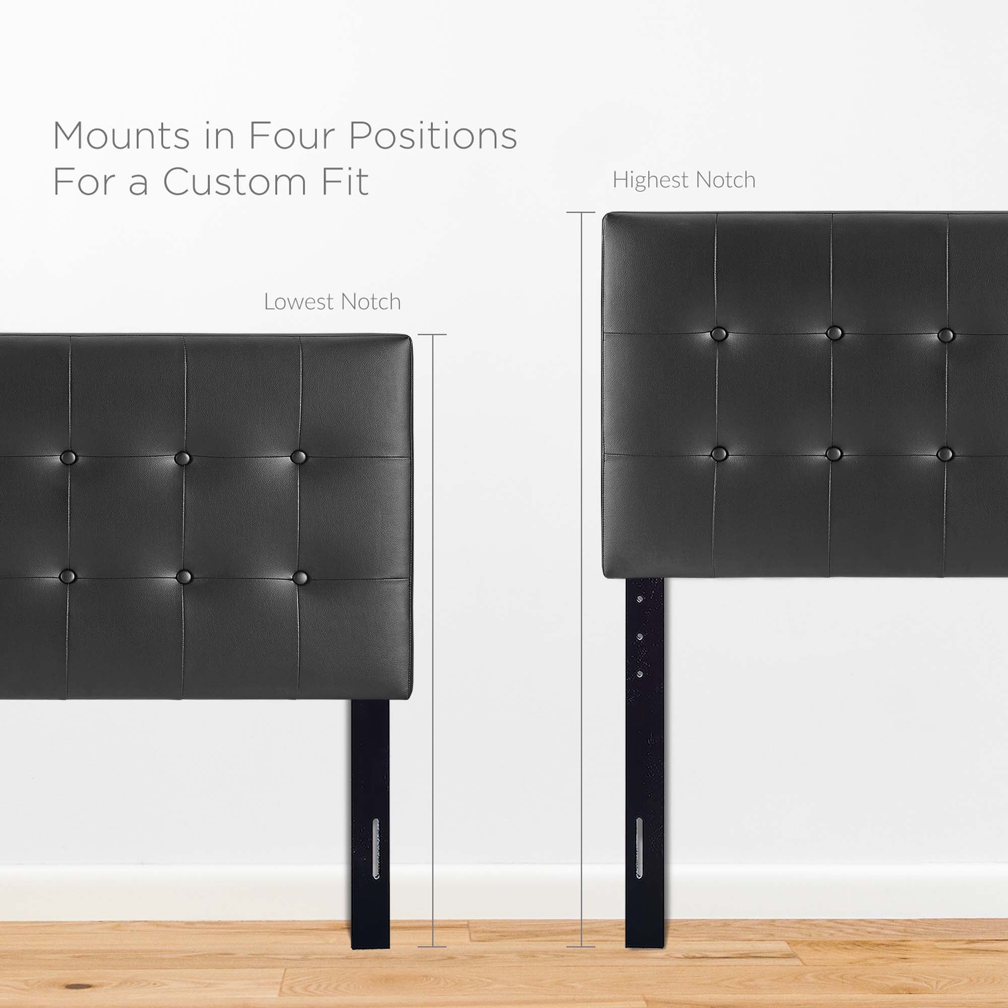 Tufted Upholstered Vinyl Headboard - Image 3