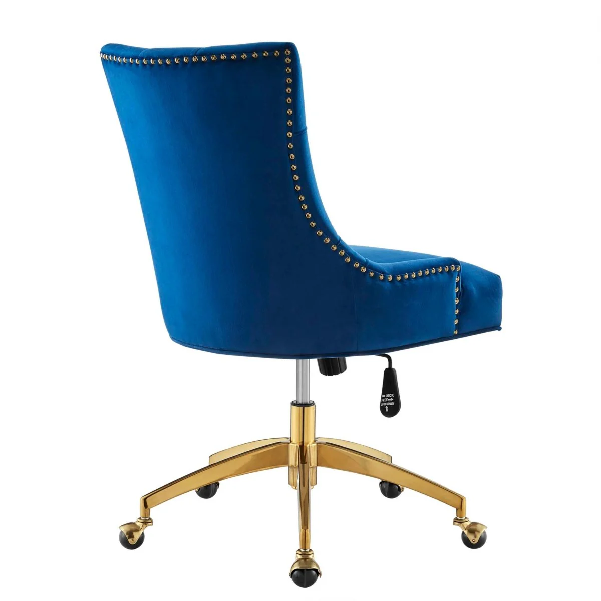 Tufted Velvet Office Chair – Swivel Design, Upholstered Accent with Metal Base - Image 14