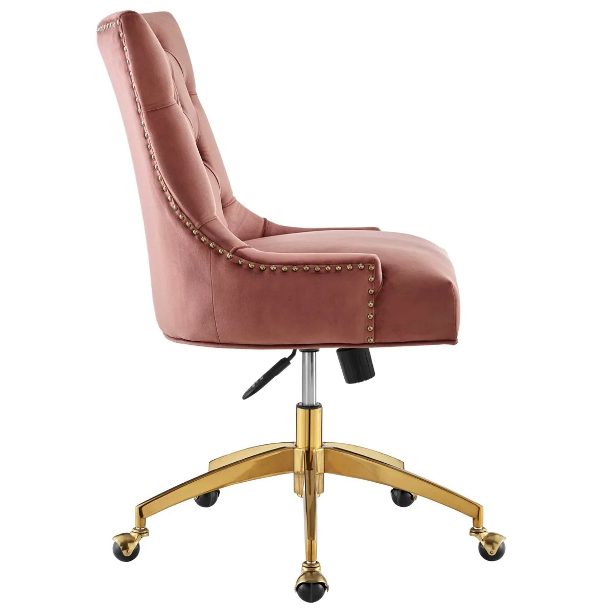 Tufted Velvet Office Chair – Swivel Design, Upholstered Accent with Metal Base - Image 31