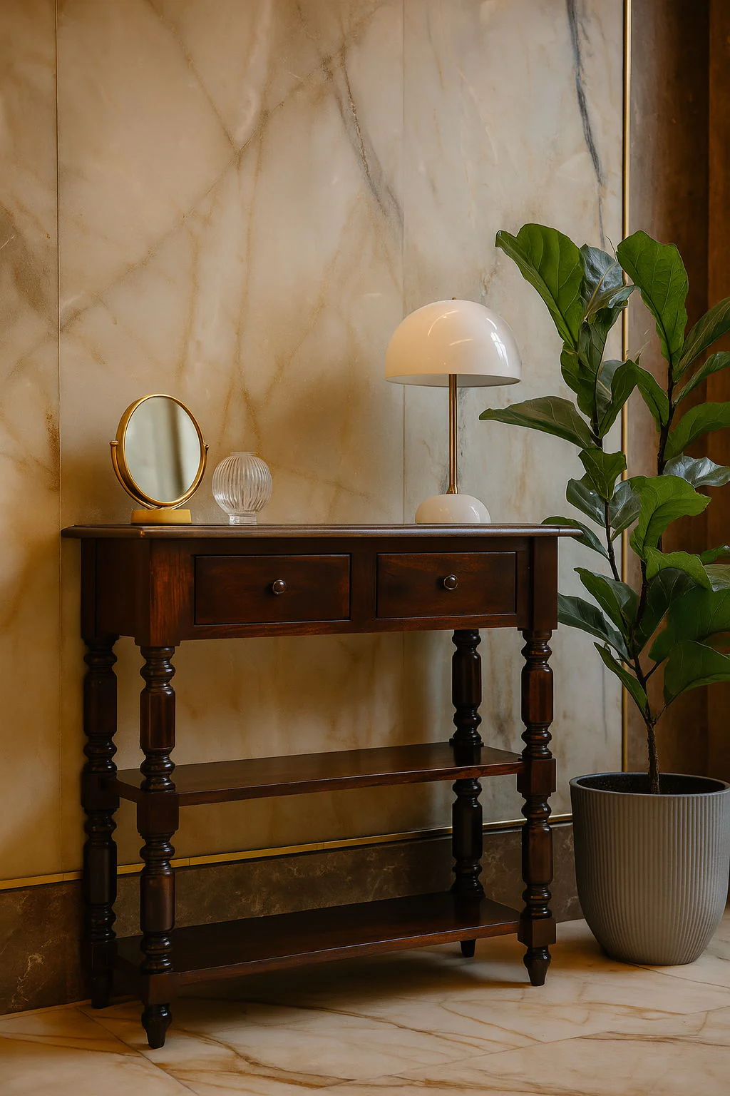 Turned Legs Side Table - Image 2