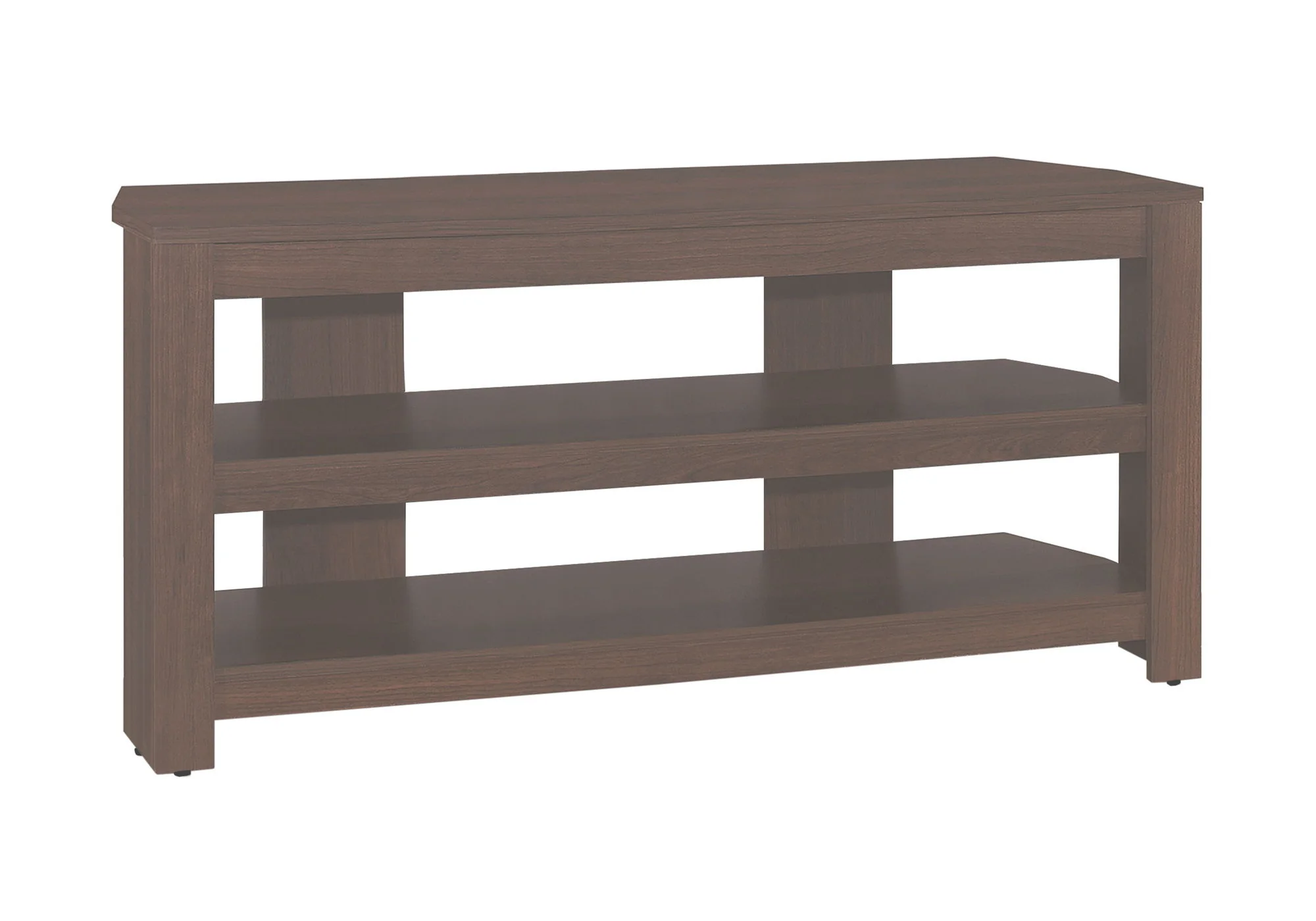 TV Stand, Console, Media Entertainment Center, Storage Shelves, Contemporary & Modern - Cherry - Image 3