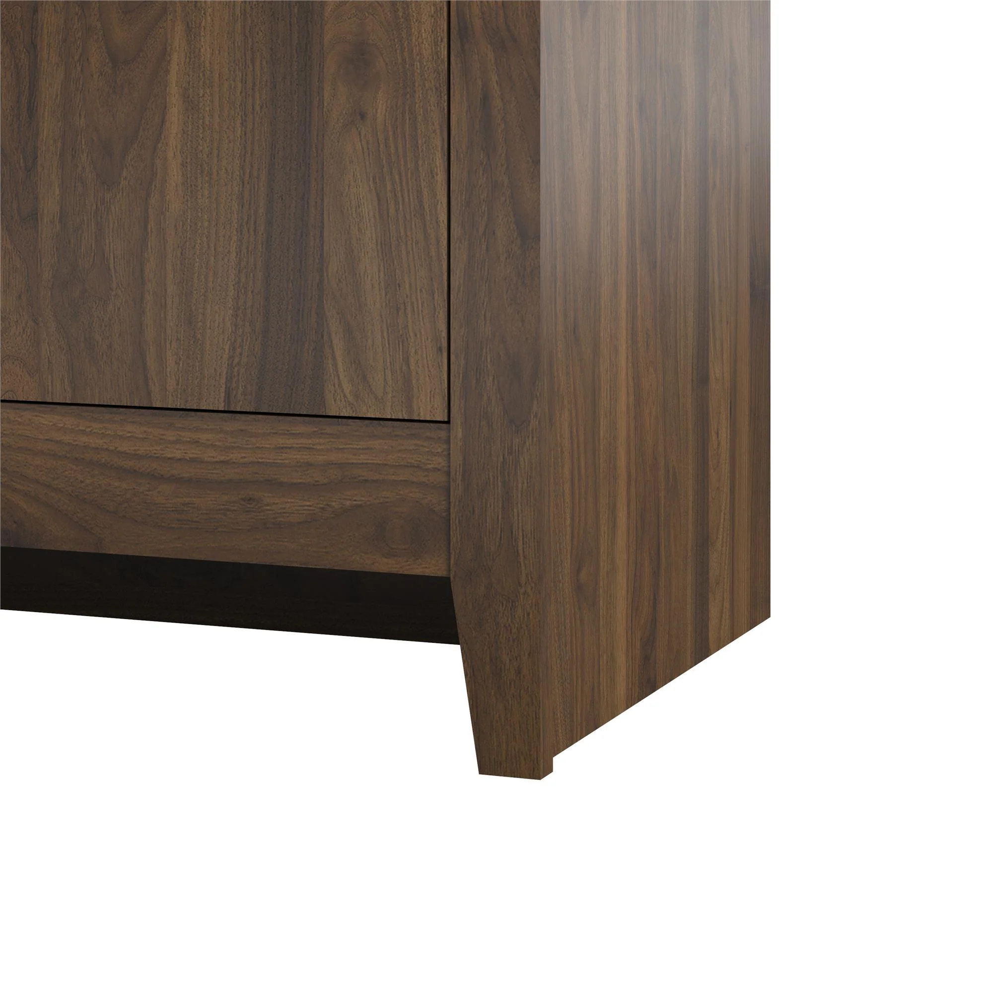 TV Stand For TVs Up To 65" With Open Shelves And Storage Cabinets - Walnut - Image 6