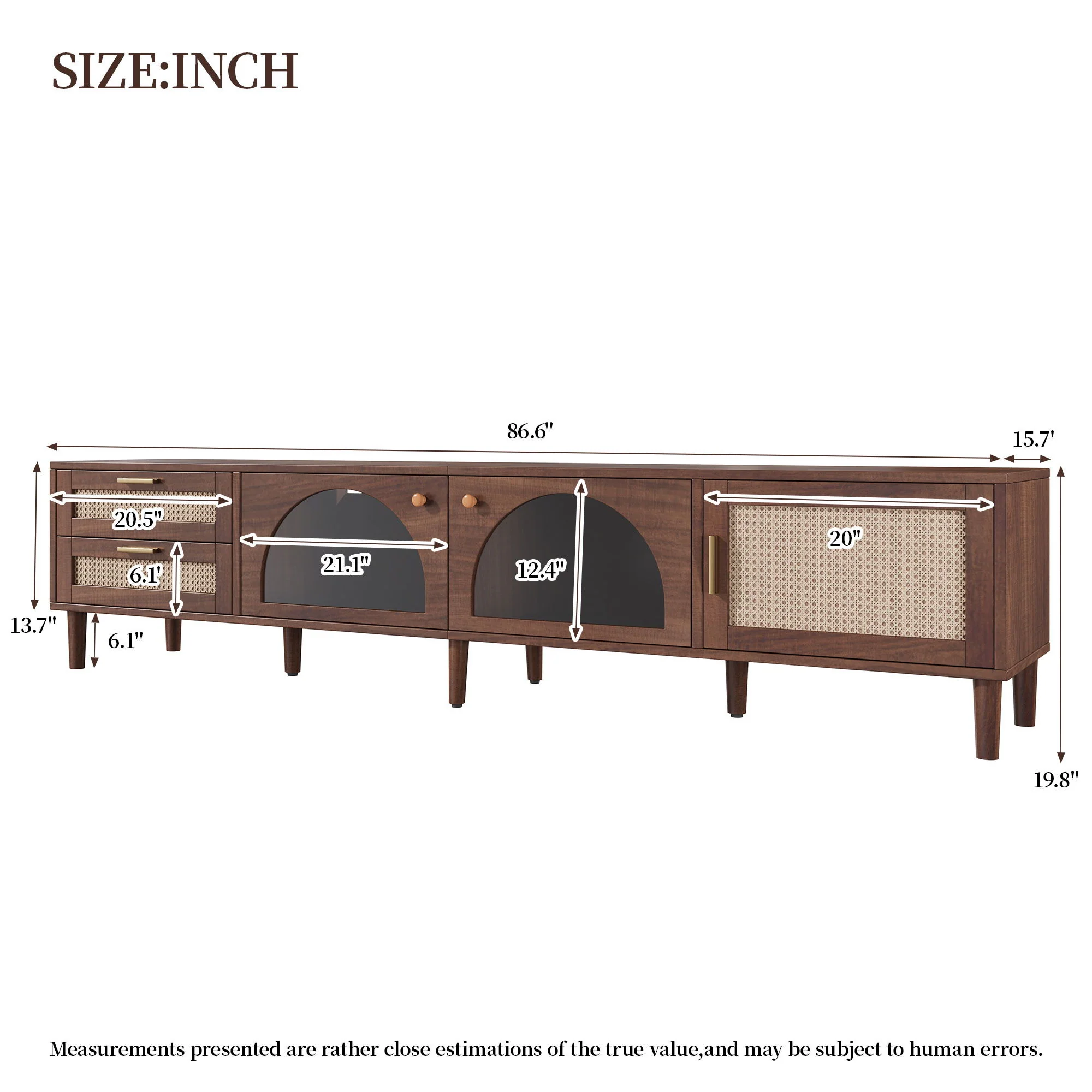 TV Stand With App-Controlled LED Lights, 2 Drawers & Door Storage - Image 10