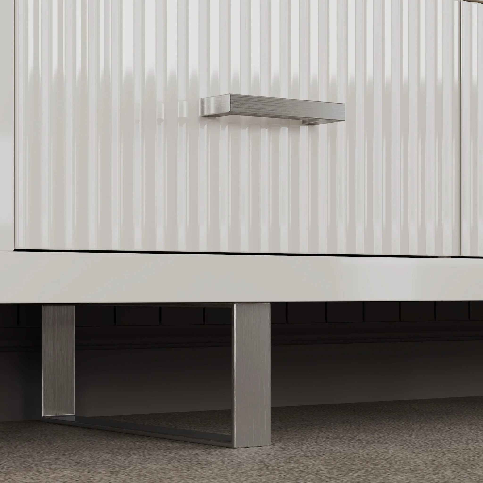 TV Stand With Slatted Drawers - Image 12