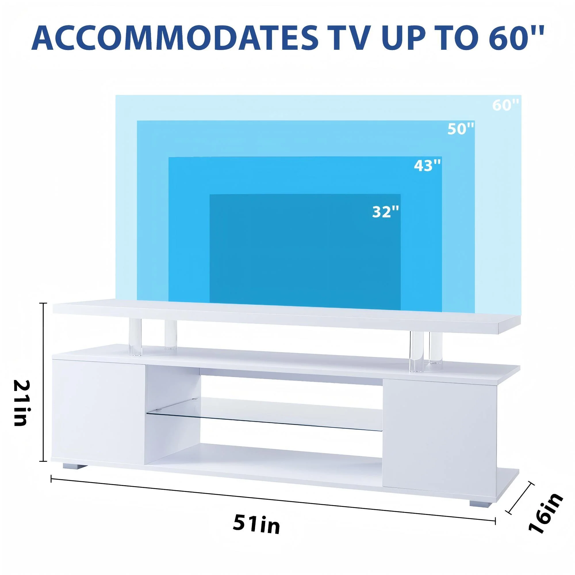 TV Stant With LED And Large Side Cabinet - Image 13