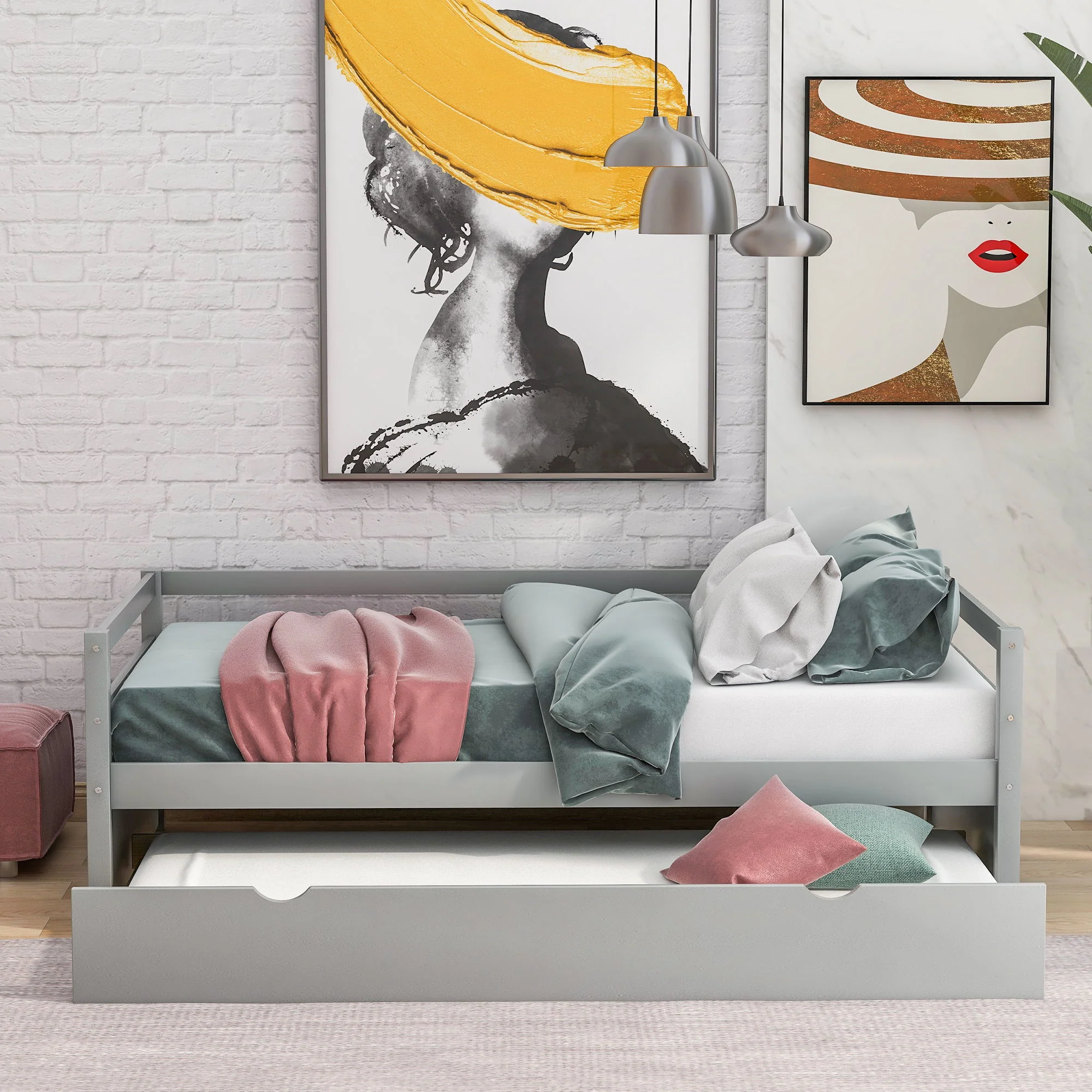 Twin Daybed With Trundle Frame Set - Image 16