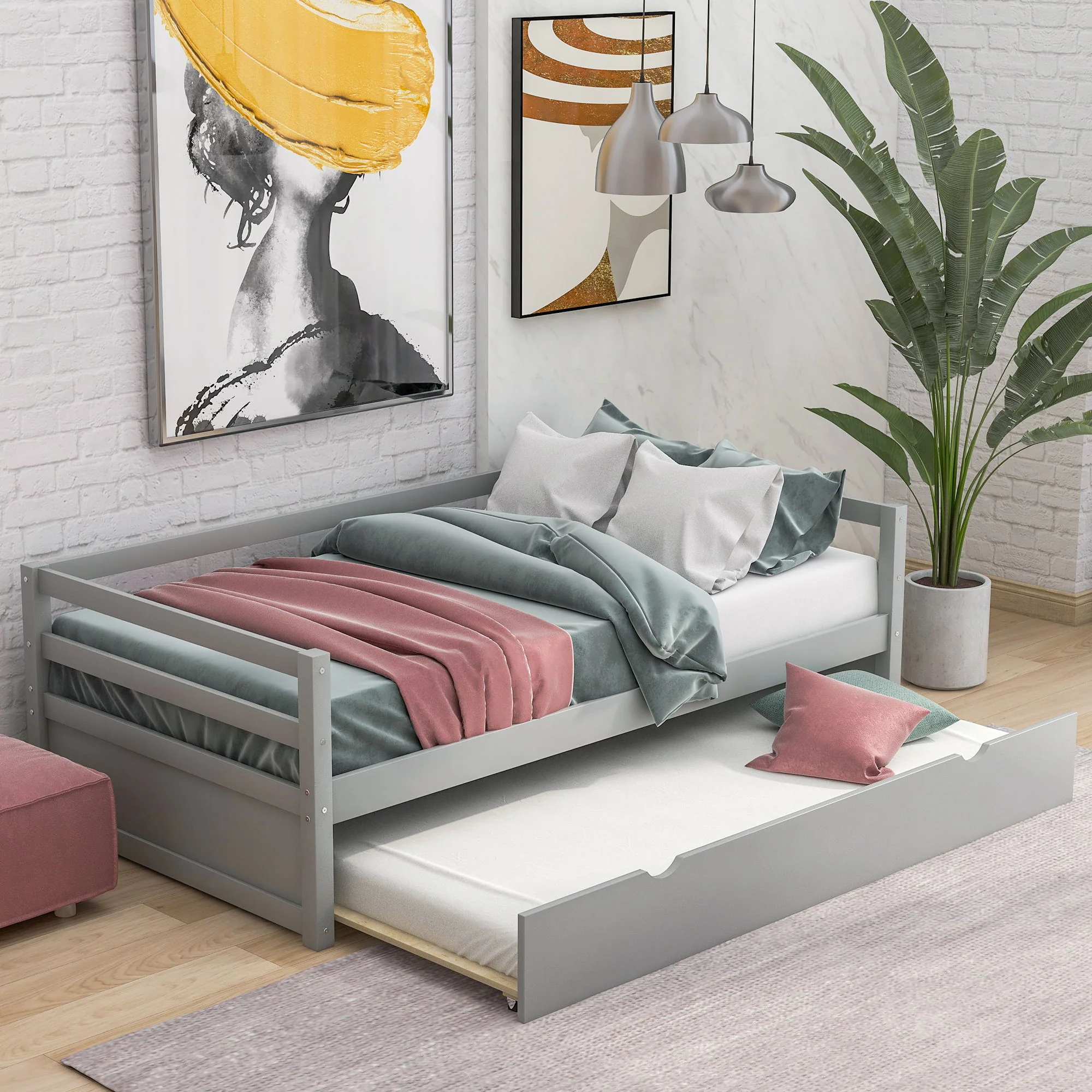 Twin Daybed With Trundle Frame Set - Image 9
