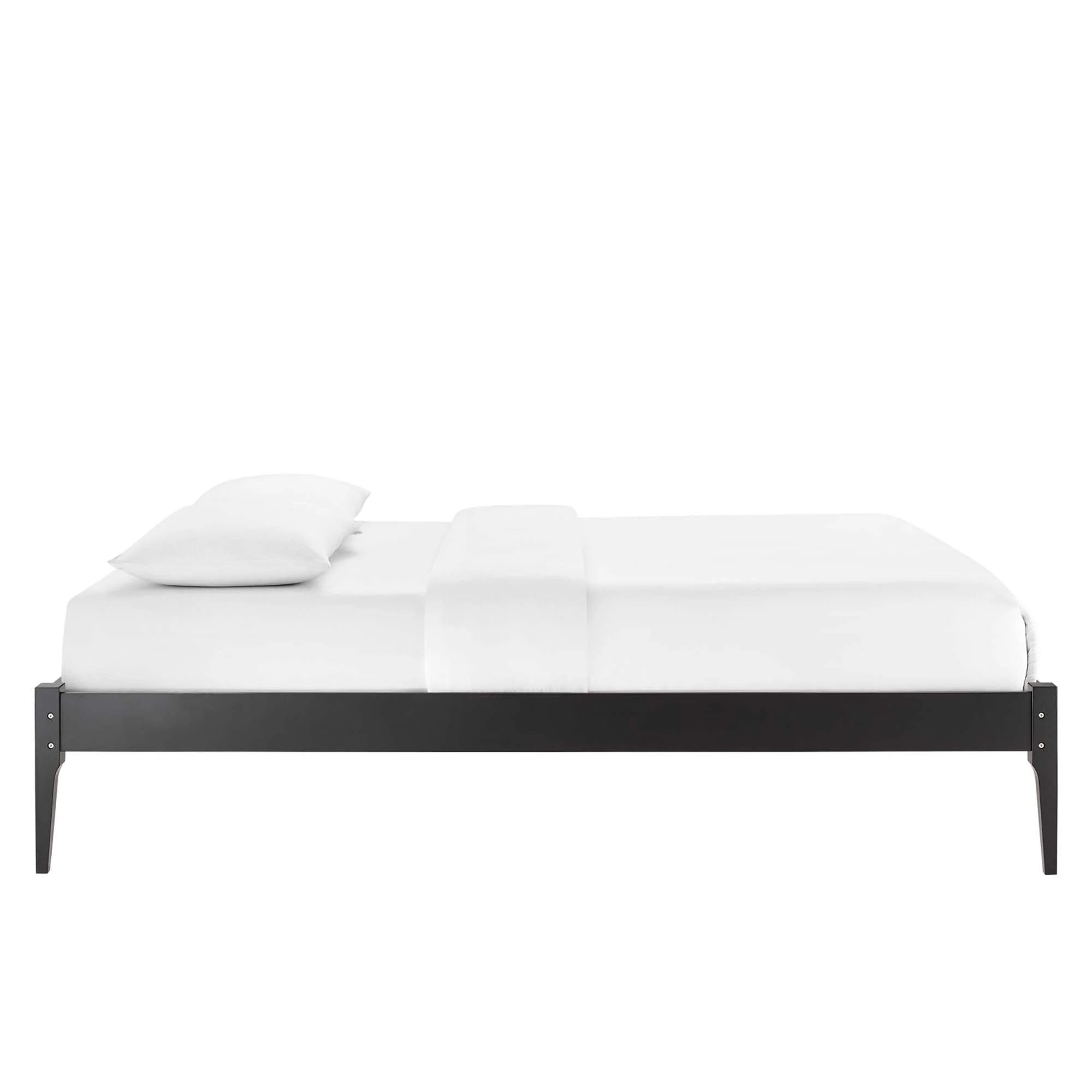 Twin Gray Mid-Century Modern Wood Platform Bed Frame - Image 20