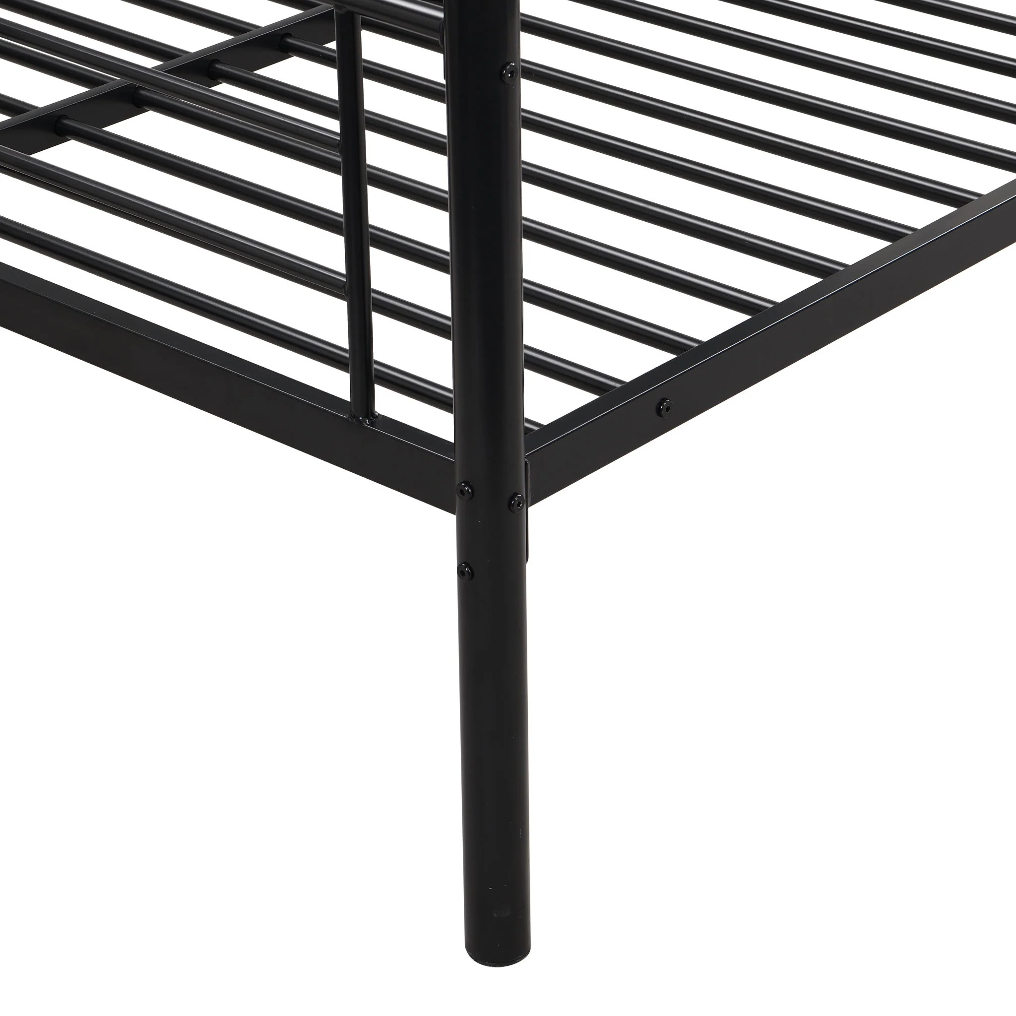 Twin Over Full Bunk Bed With Large Under-Bed Storage - Black - Image 3