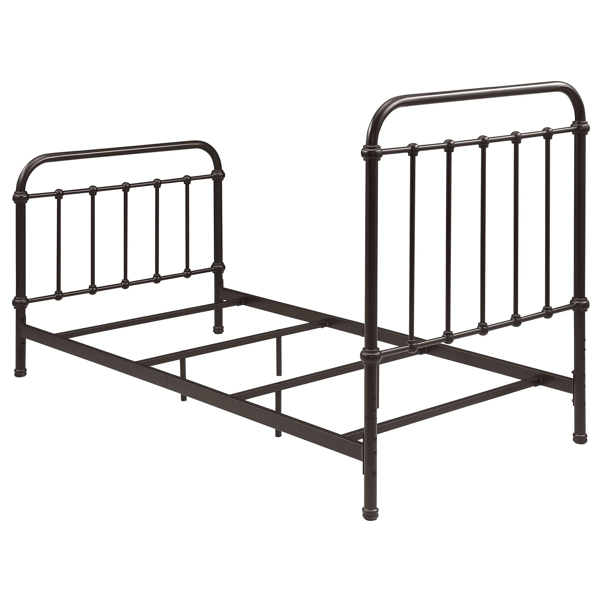 Twin Panel Bed With Ornate Design - Bronze - Image 3