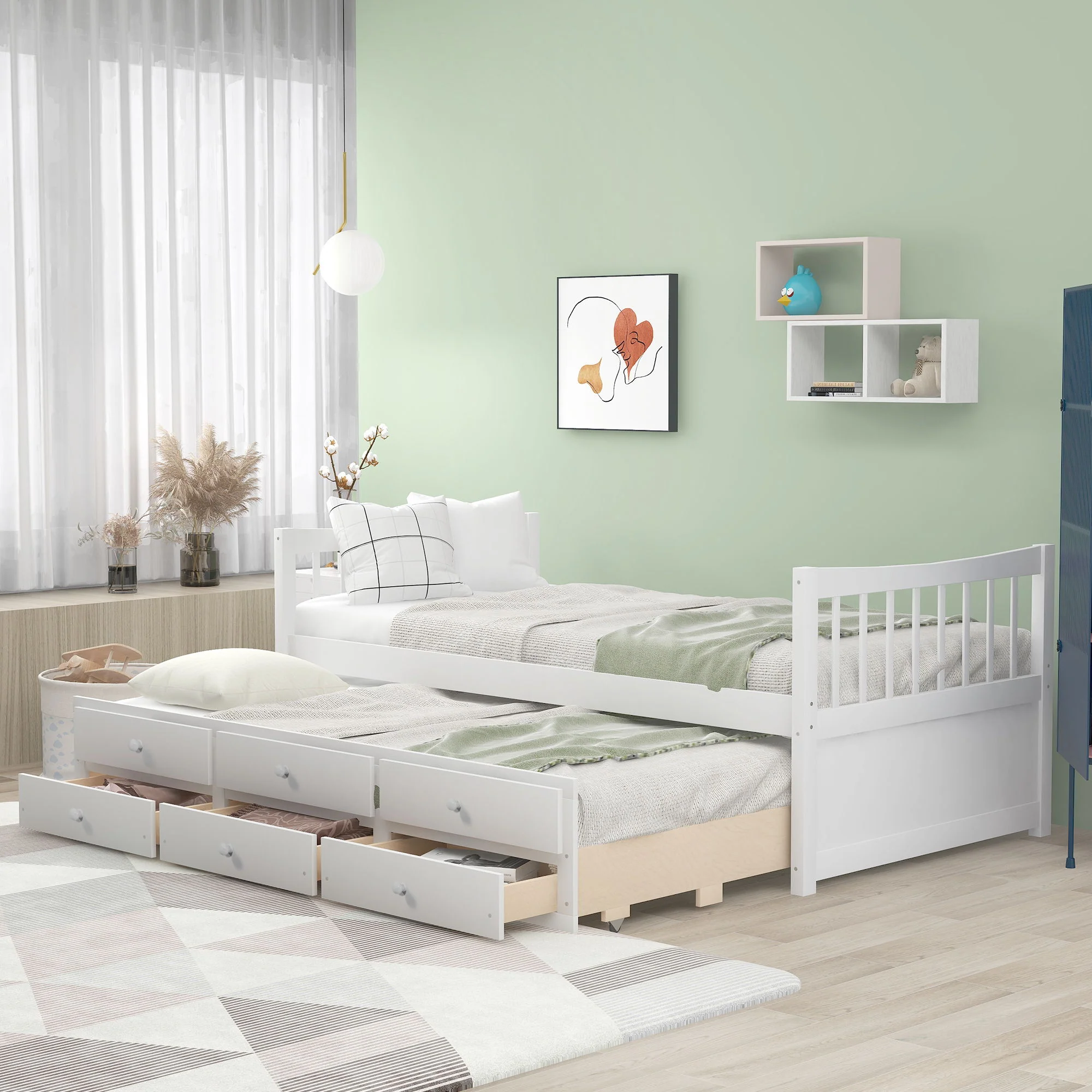 Twin Size Daybed With Trundle And Drawers - Image 2