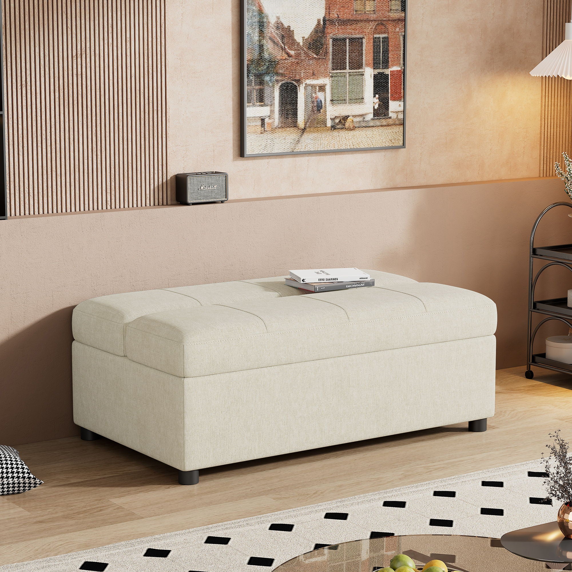 Twin Size Folding Ottoman Sleeper Bed With Mattress Convertible Guest Bed - Image 20