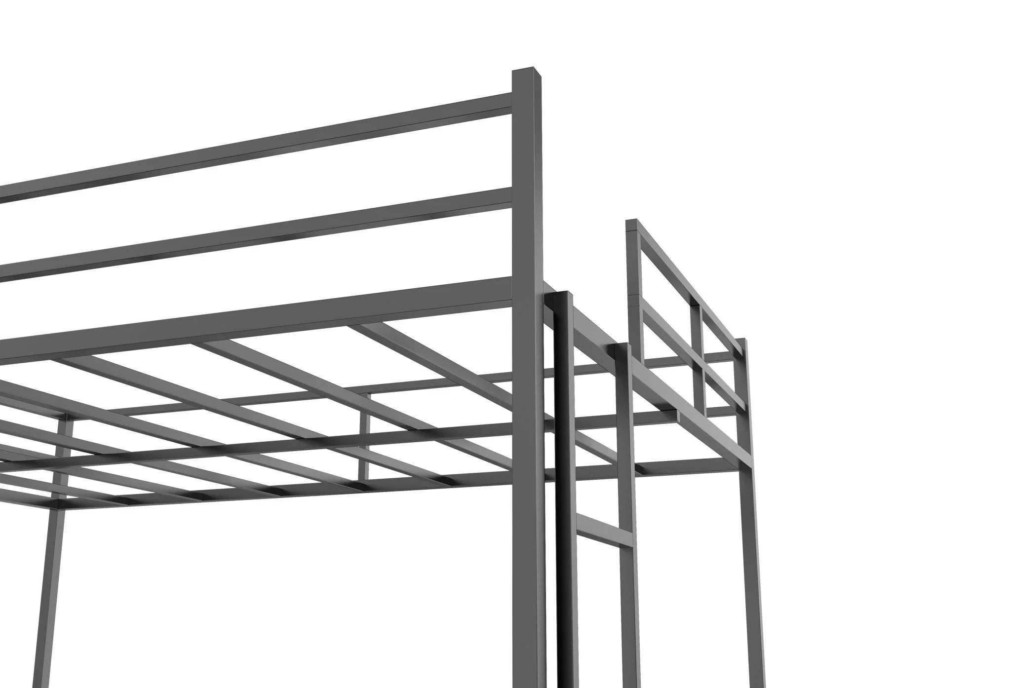 Twin Size House Loft Bed With Slide And Ladder - Black - Image 8