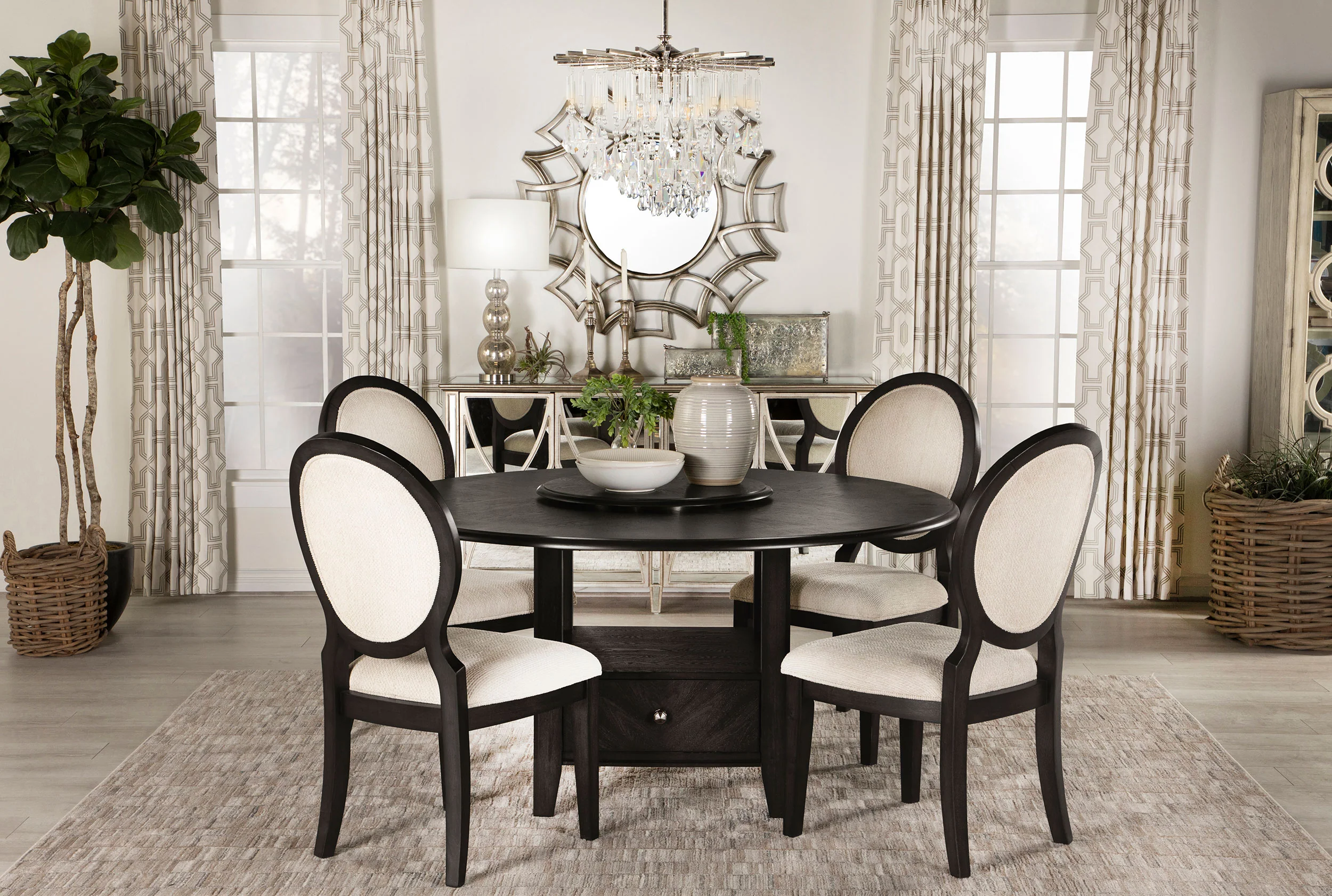 Twyla Oval Back Dining Side Chair Dark Cocoa (Set of 2) - Image 14