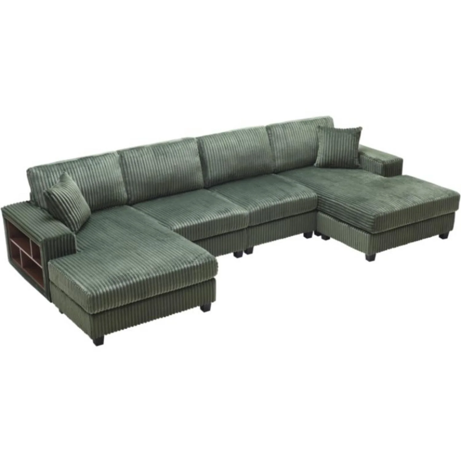 U-Shaped Convertible Sofa, 4 Seater Large Living Room Lounge - Image 2