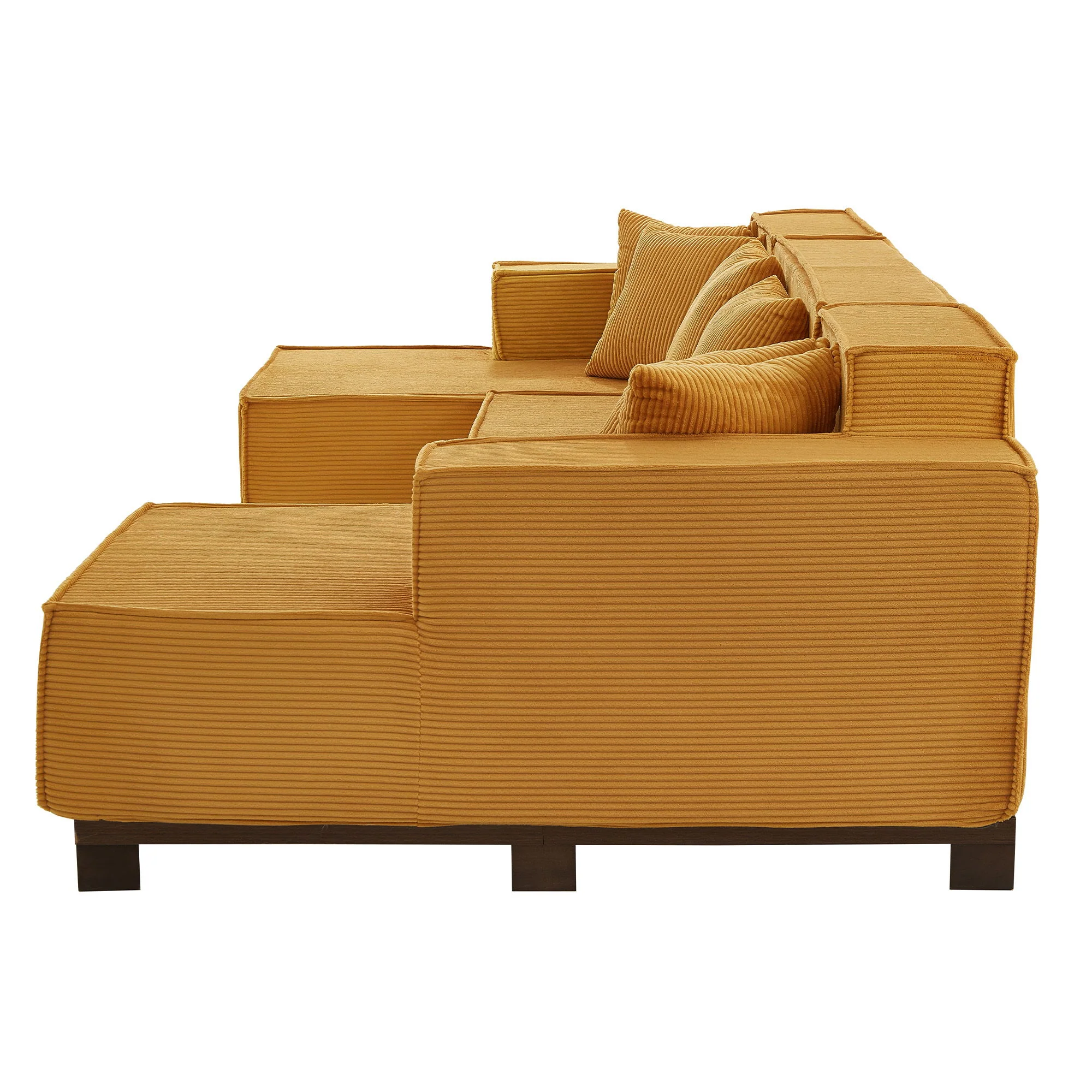 U-Shaped Sectional Sofa With RGB LED Light Strip And 6 Pillows - Image 13