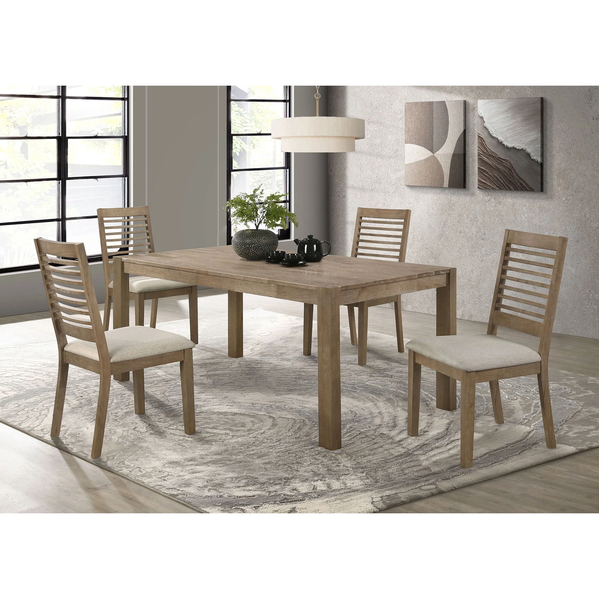 Umbarger - 5 Piece Rectangular Dining Set - Brown - Image 9