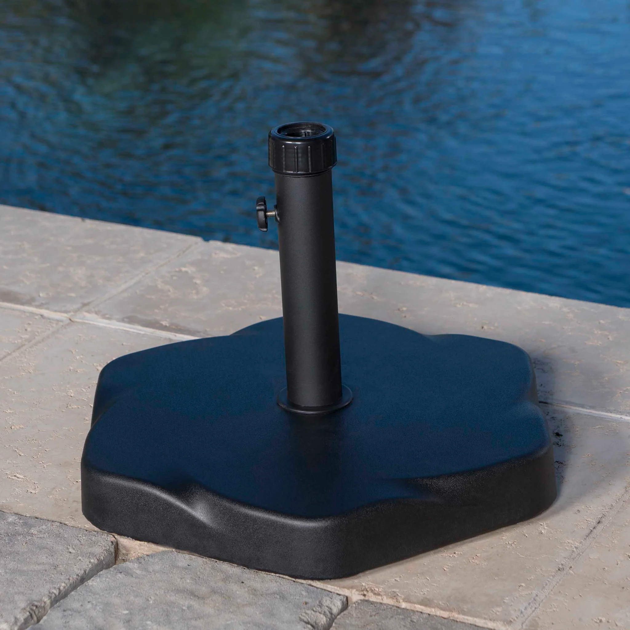 Umbrella Base With Hexagonal Shape - Black - Image 3