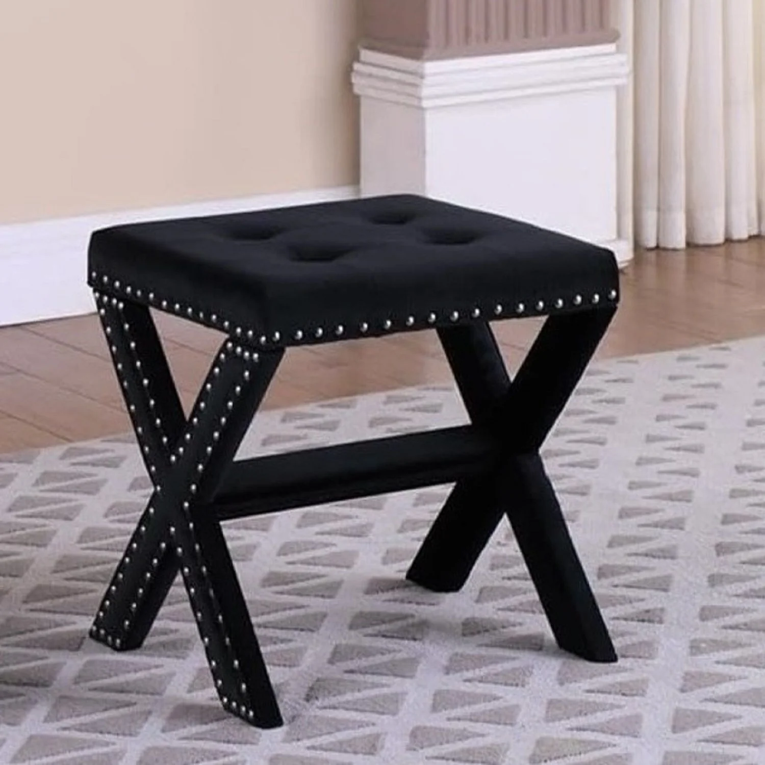 Upholstered Accent Bench With Nailhead Trim - Image 15
