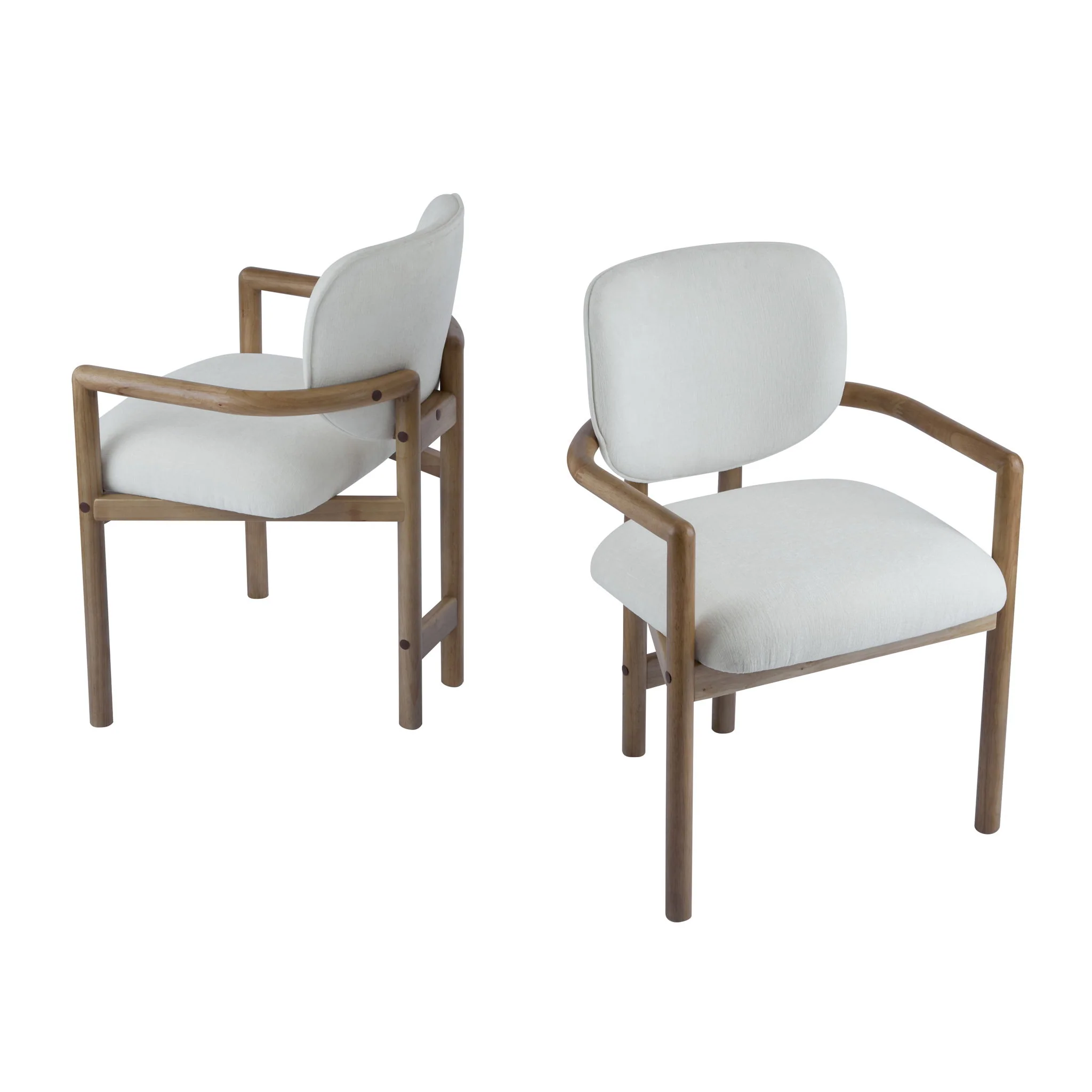 Upholstered Arm Dining Chairs (Set of 2) - Image 3