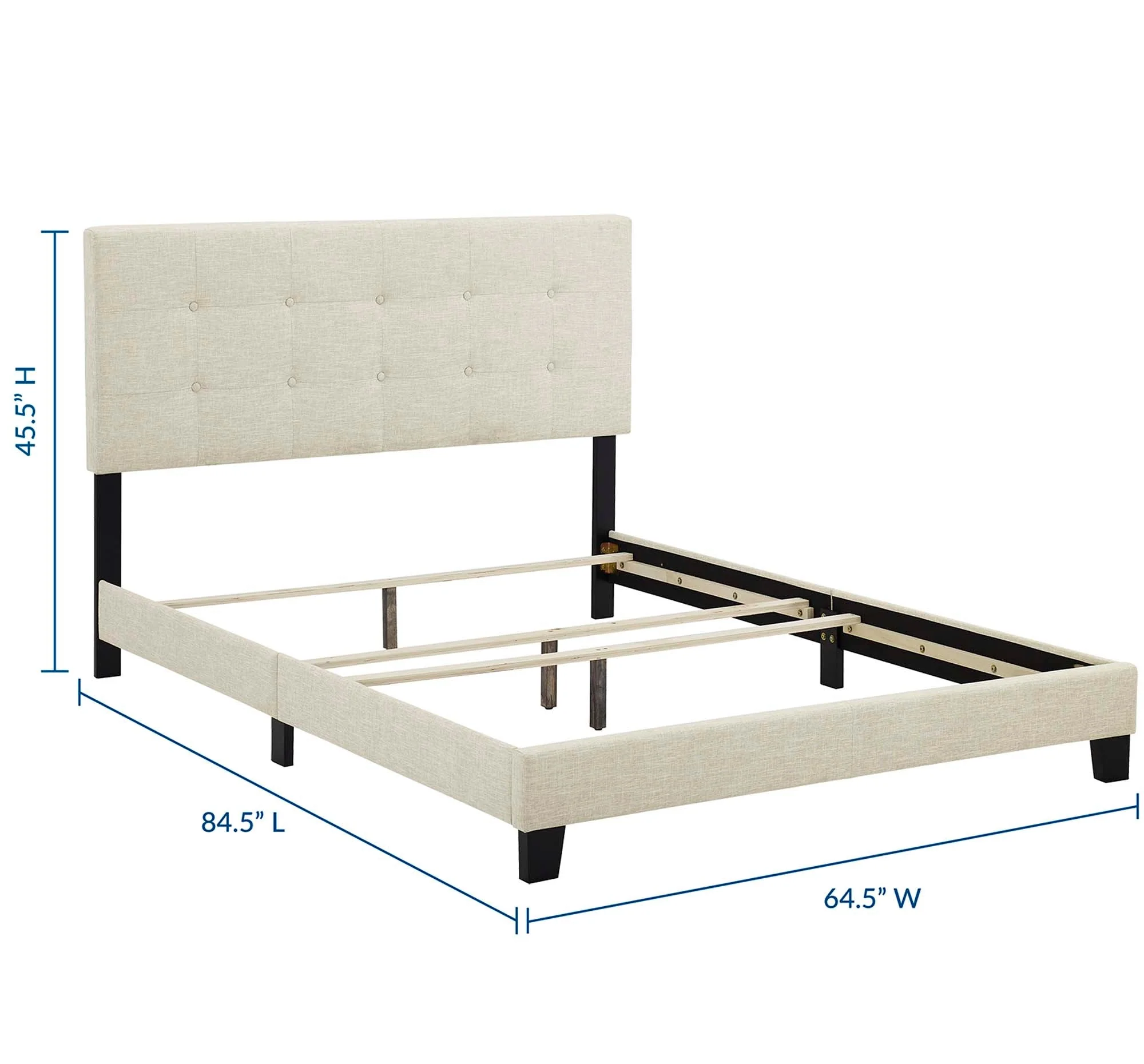 Upholstered Bed with Button Tufted Headboard - Image 27