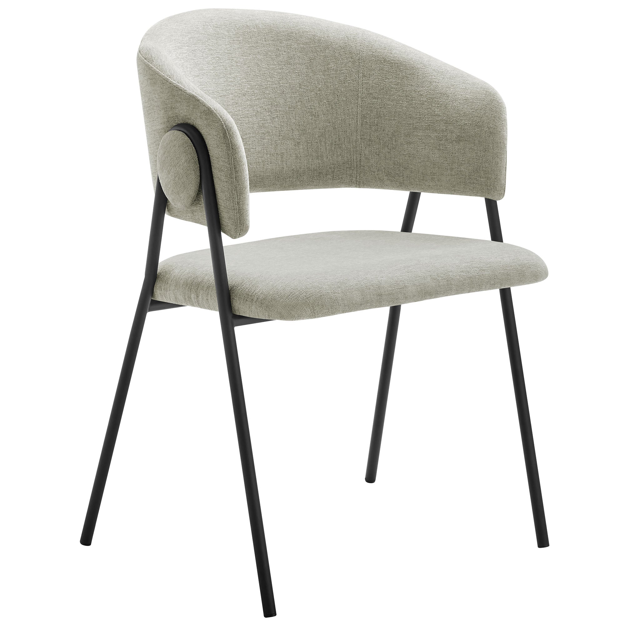 Upholstered Chenille Barrel Dining Chairs Set of 2 - Image 51