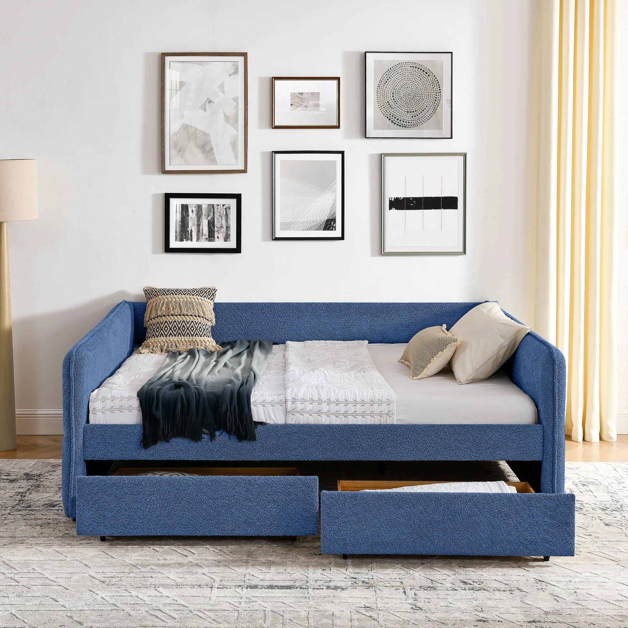 Upholstered Daybed & 2 Drawers - Image 27