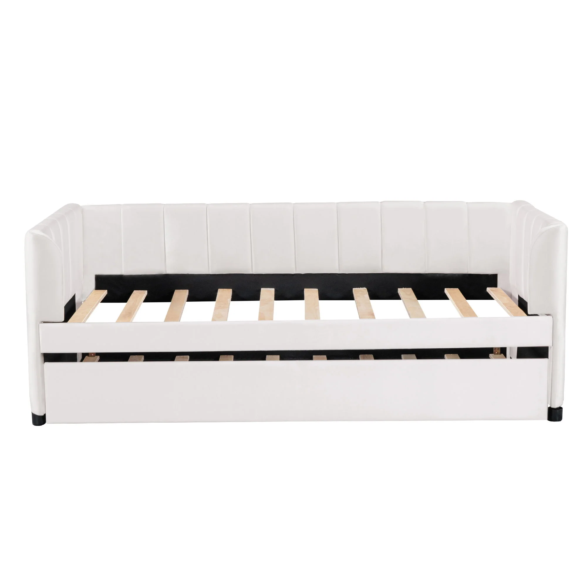 Upholstered Daybed With Ergonomic Design Backrest - Image 12