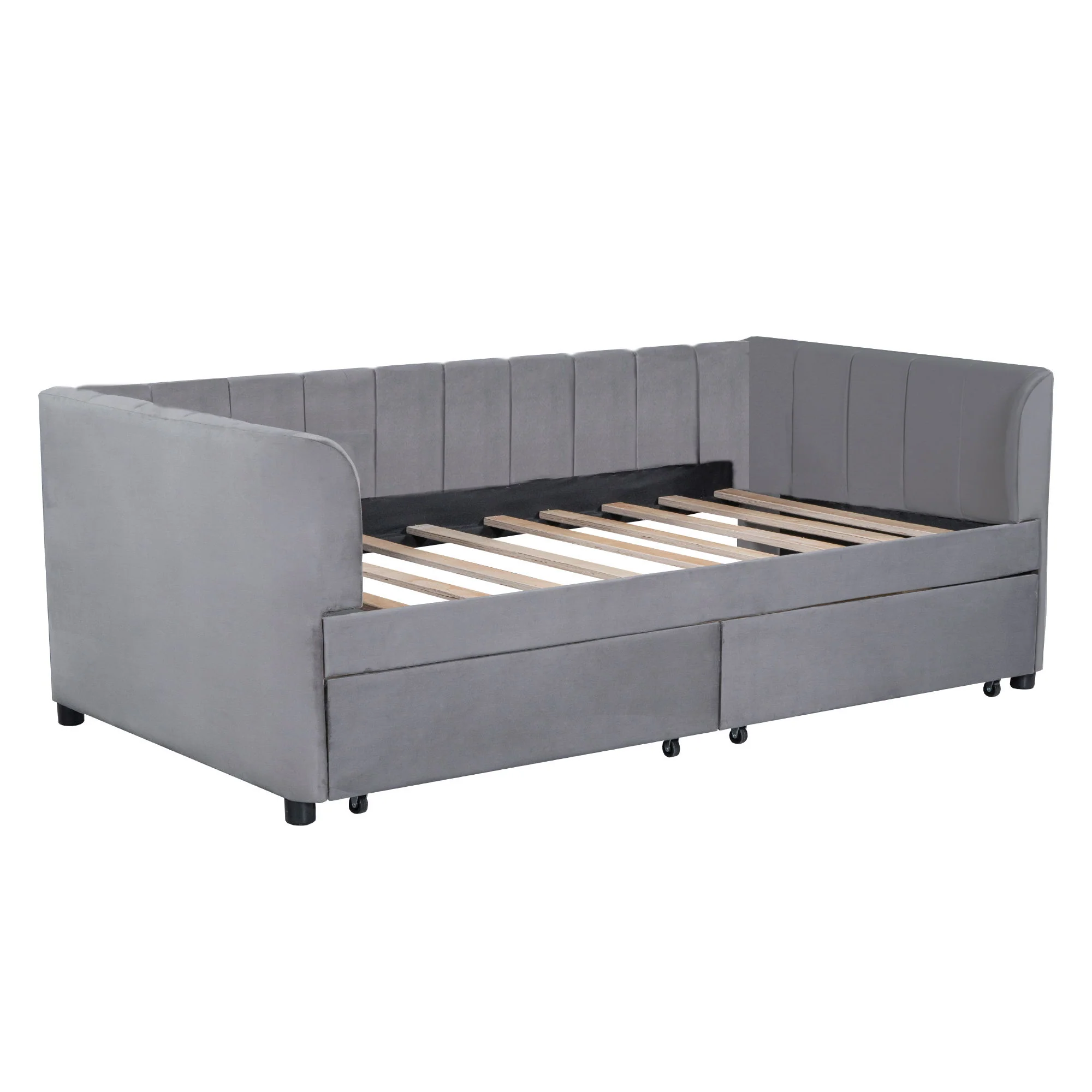 Upholstered Daybed With Ergonomic Design Backrest - Image 15