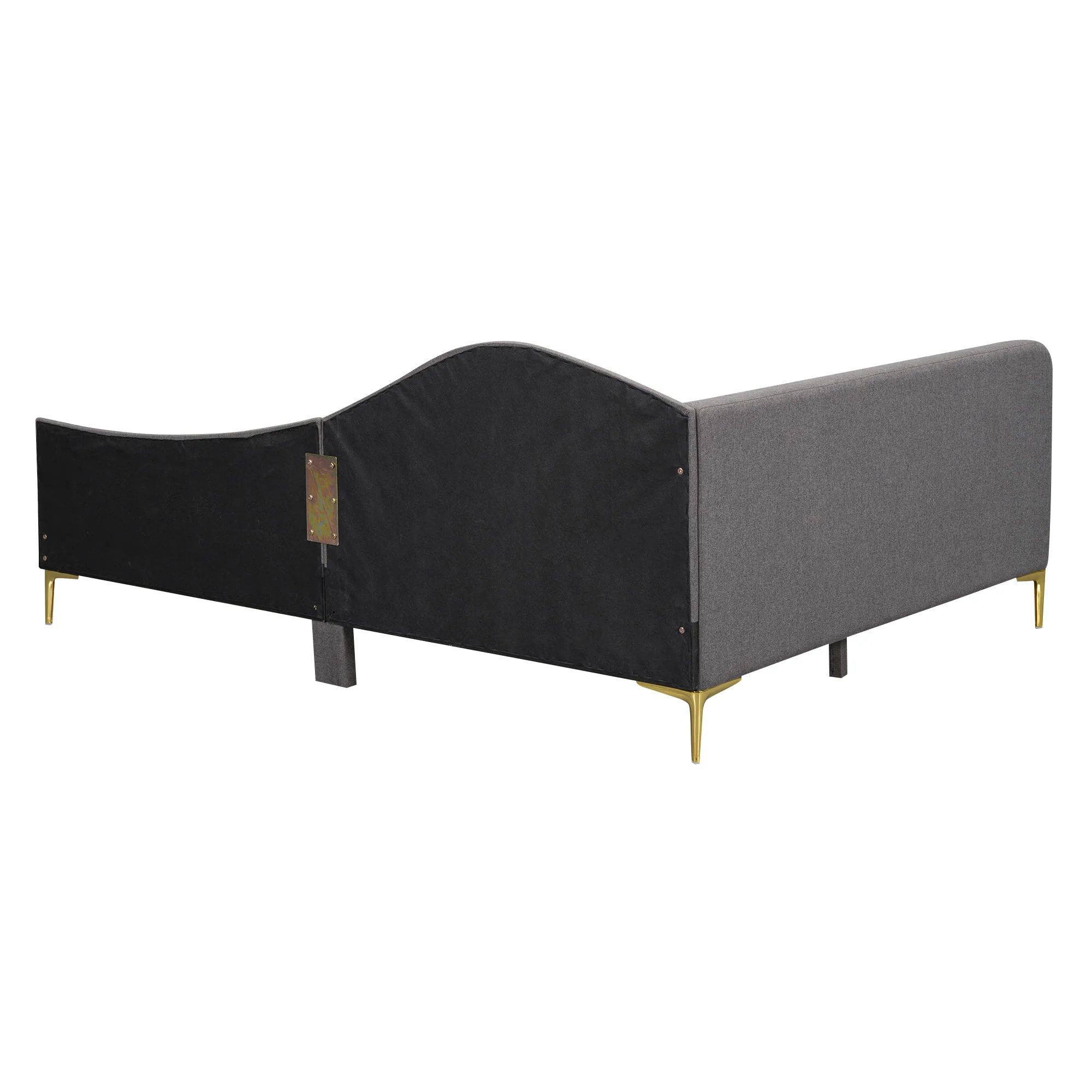 Upholstered Daybed With Headboard And Armrest, Support Legs - Image 11