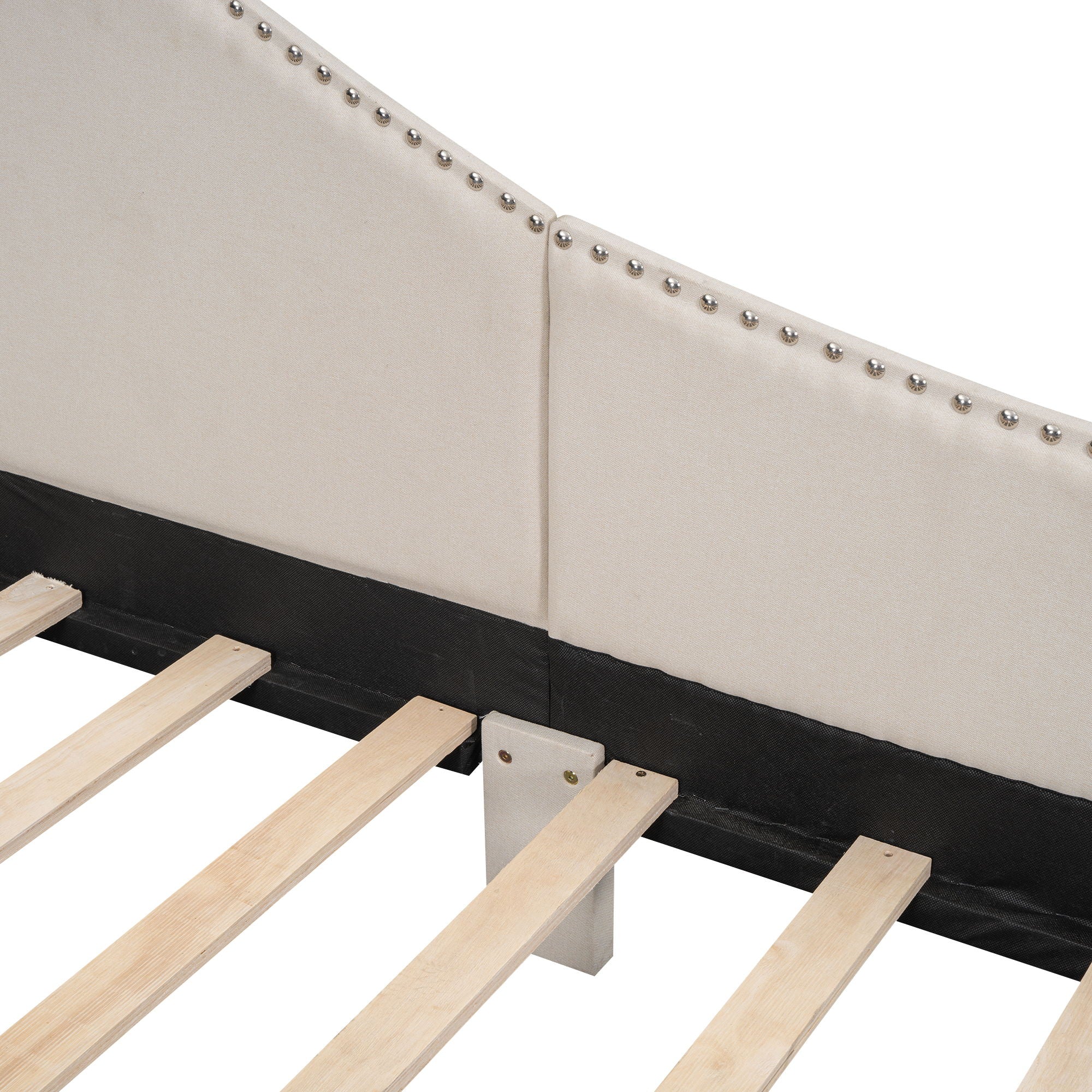 Upholstered Daybed With Headboard And Armrest, Support Legs - Image 18