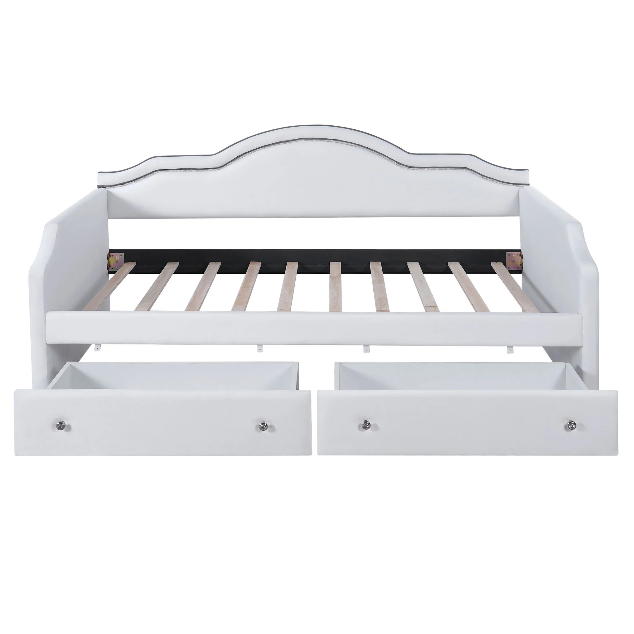 Upholstered Daybed With LED Lights And 2 Drawersme - Image 29