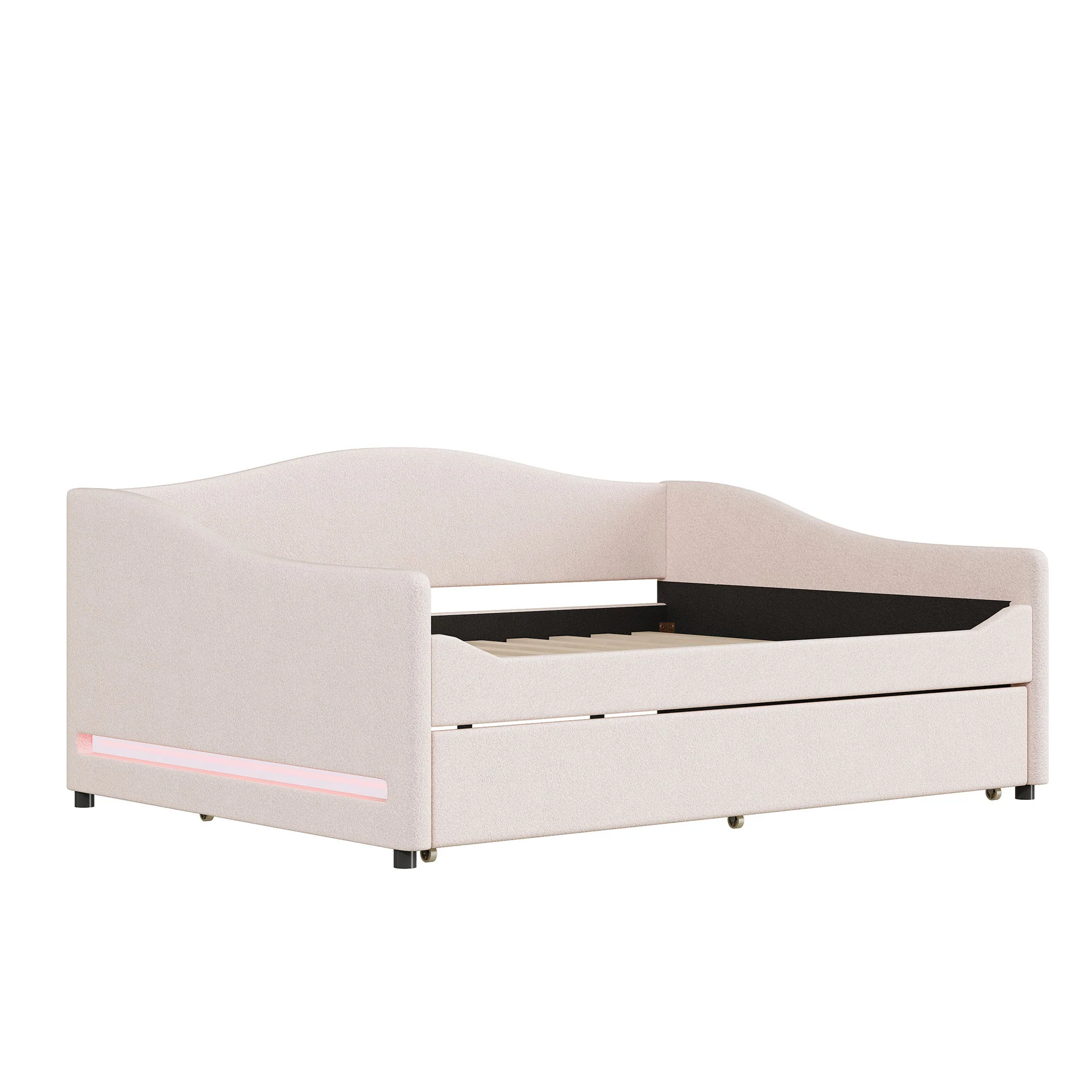 Upholstered Daybed With Light And Trundle - Image 13